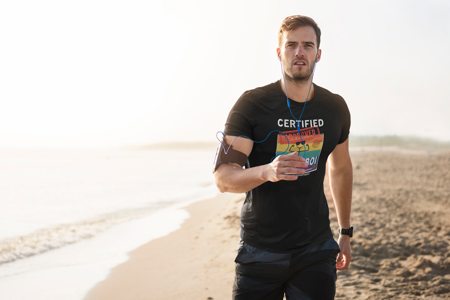 Certified Natty Boi White Font T-Shirt | Funny Fitness & Gym Gift