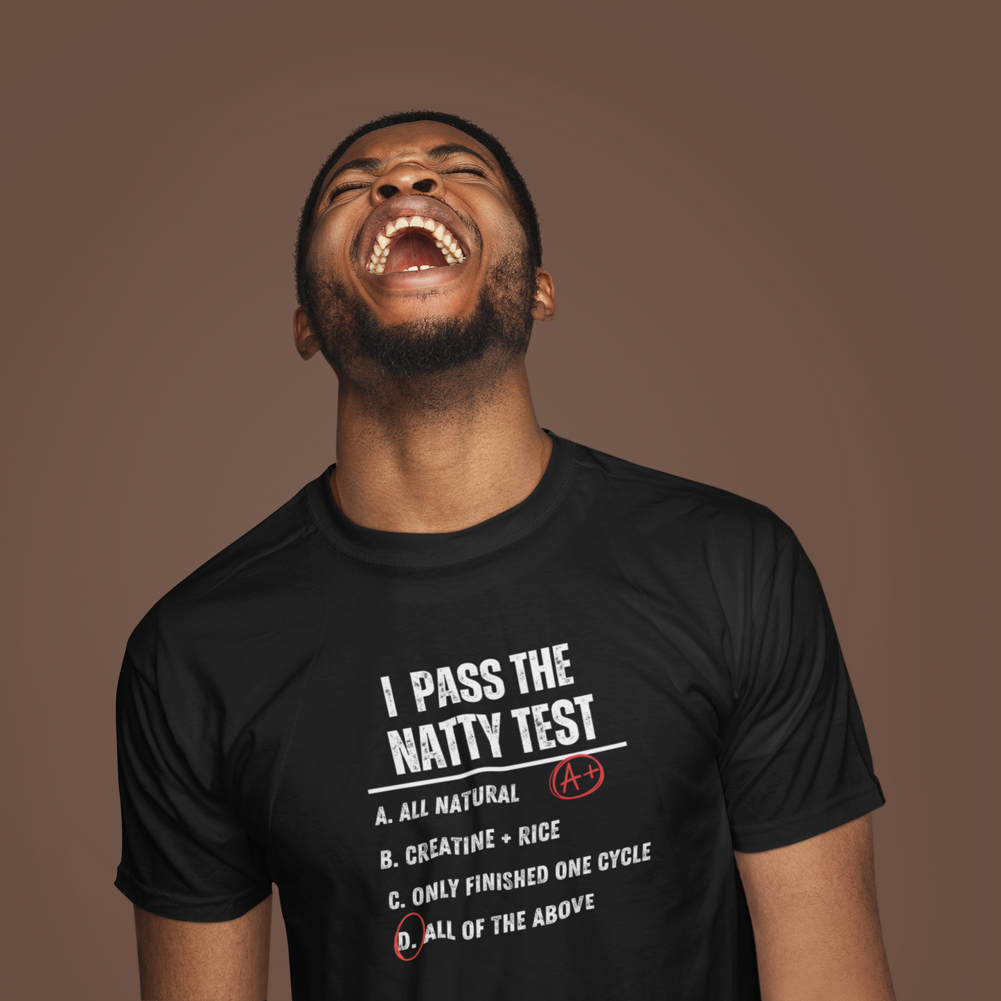 Distressed "I Pass the Natty Test" Funny Unisex T-Shirt | Fitness & Gym Gift