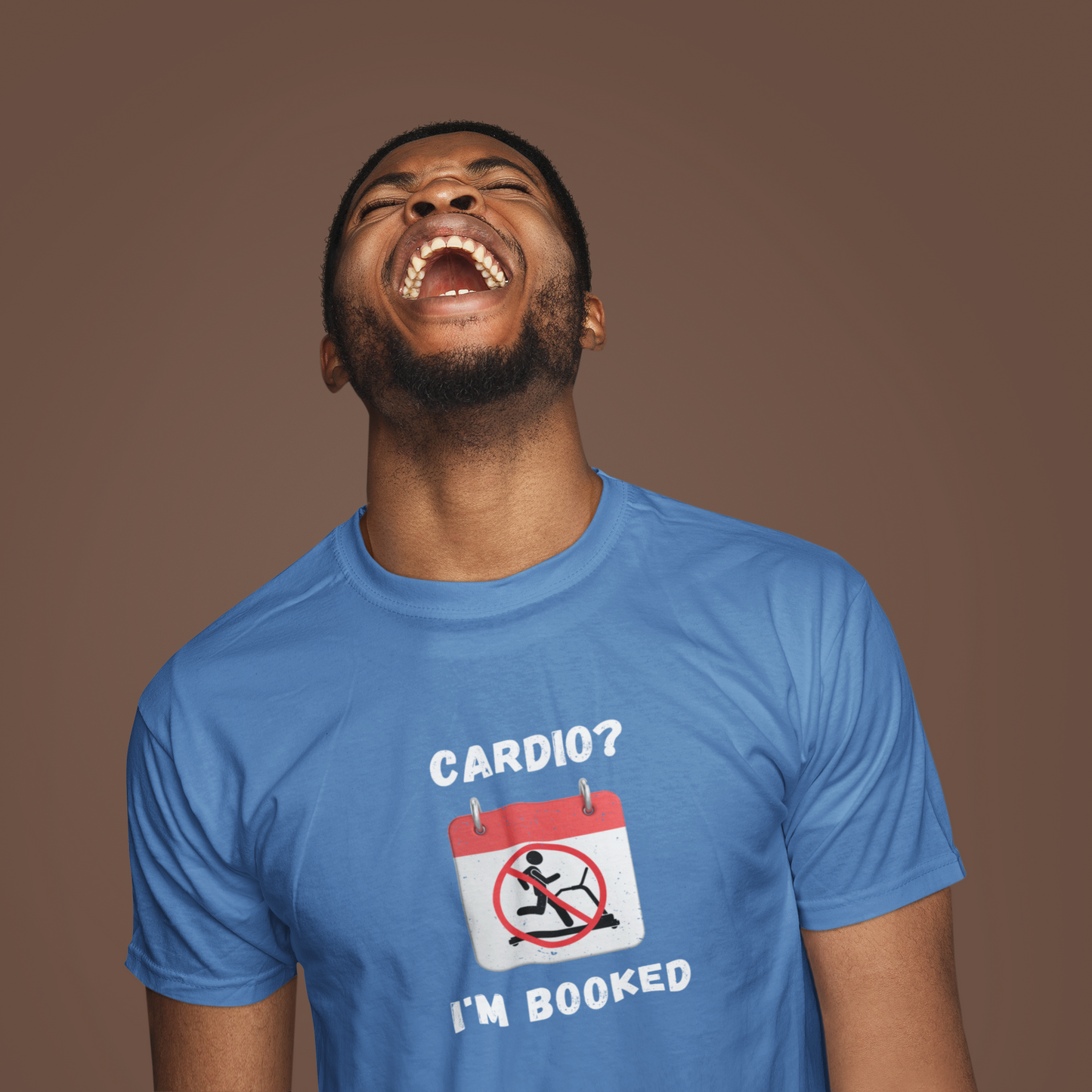 Funny Weightlifting T-Shirt: "Cardio? I'm Booked" Gym Humor Unisex Fitness Gift
