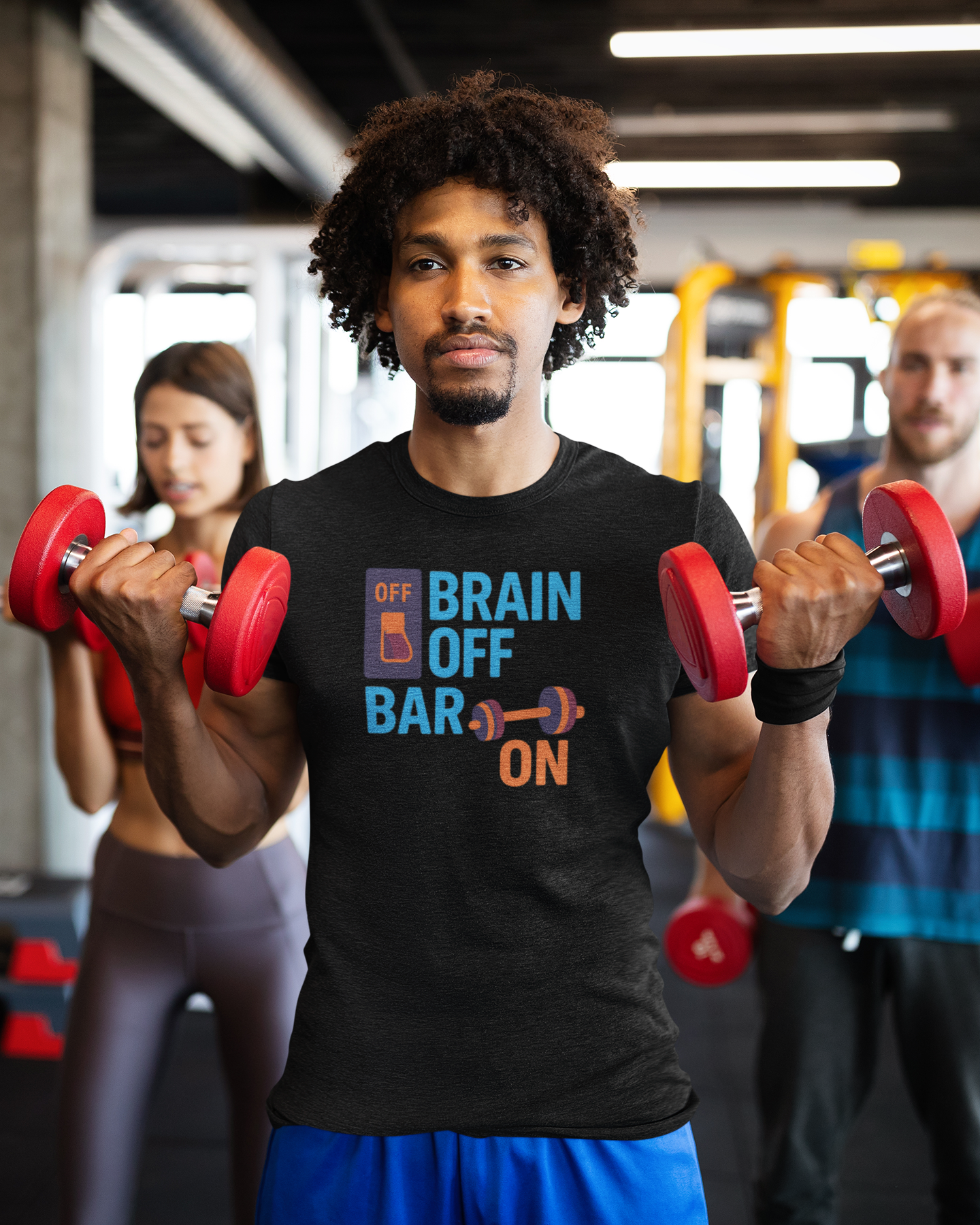 "Brain Off, Bar On" Moisture-Wicking Tee | Funny Gym Shirt & Fitness Gift