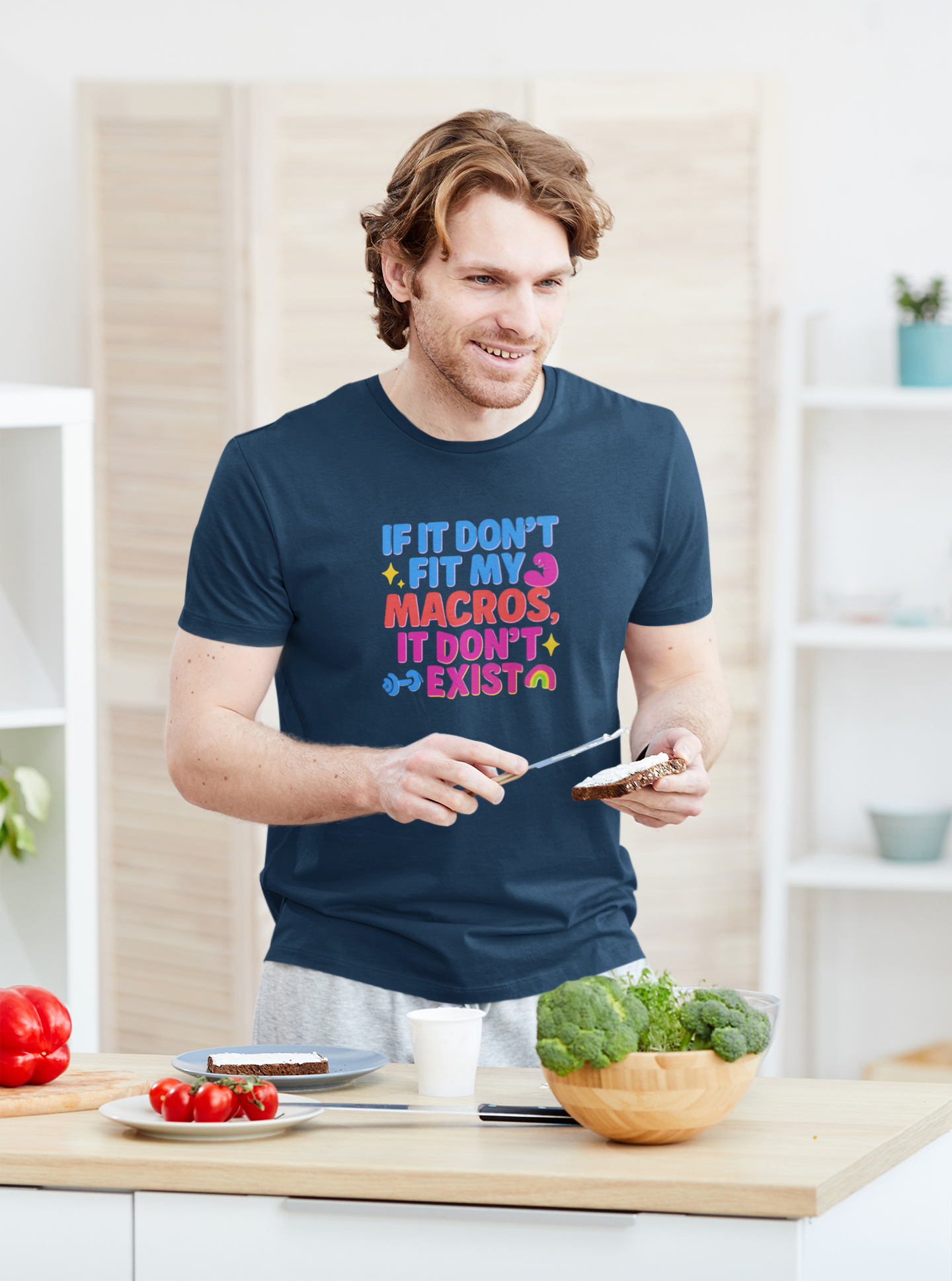 Funny Macro Fit Unisex Tee - Humor for Fitness Lovers