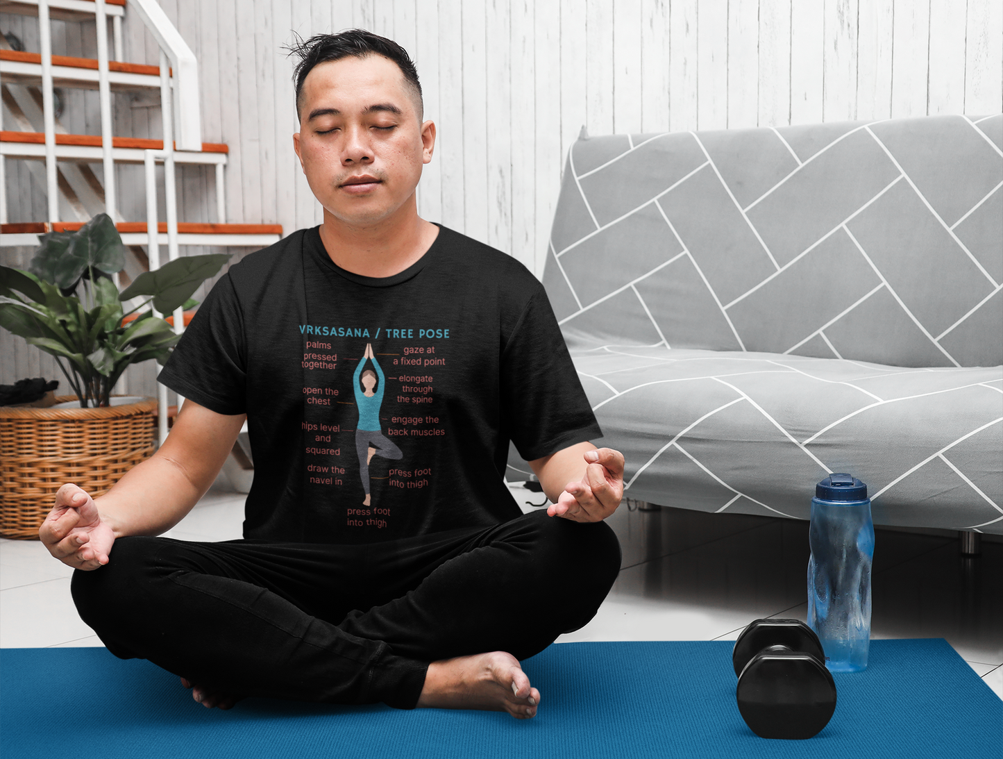 Tree Pose Yoga Shirt | Vrkshasana Meditation Tee | Ultra-Soft Unisex Eco Cotton Top