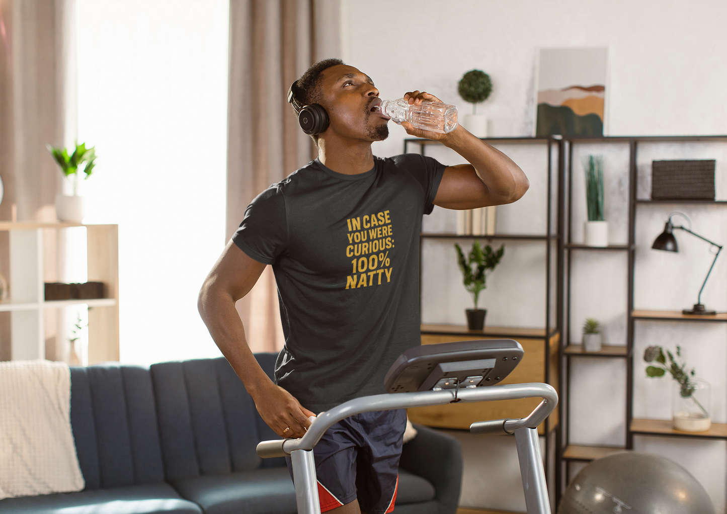 In Case You Were Curious... 100% Natty" Funny T-Shirt | Unisex Gym Tee