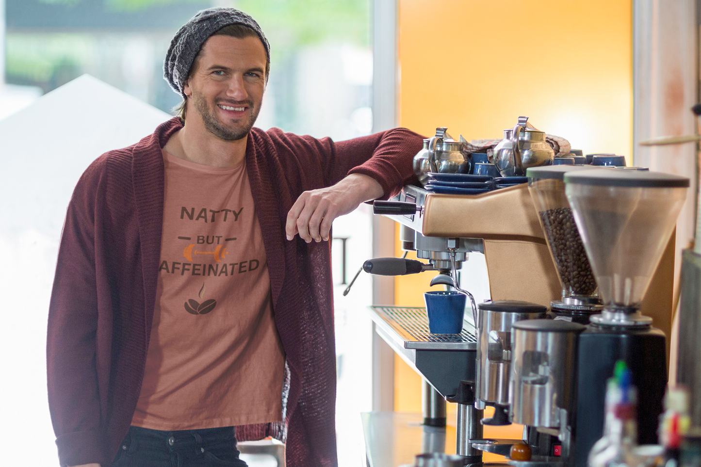 Natty But Caffeinated T-Shirt | Unisex Fitness & Coffee Lover's Tee