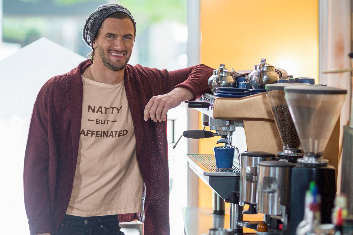 Natty But Caffeinated T-Shirt | Funny Coffee Lover's & Fitness Tee