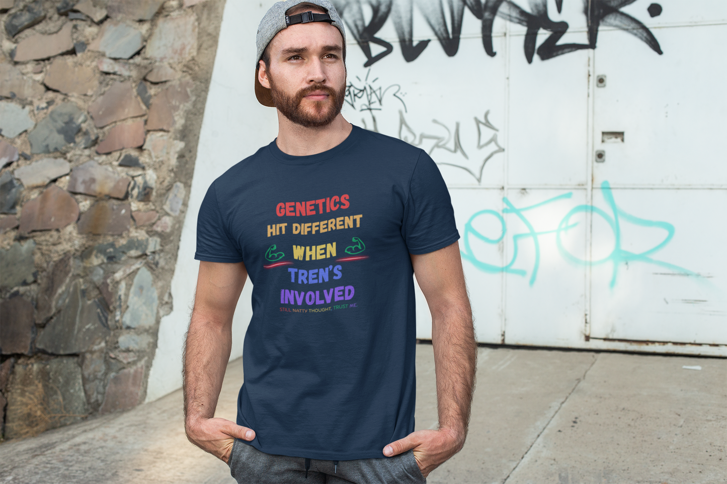 Pride Funny Gym T-Shirt | "Genetics Hit Different When Tren's Involved" Tee