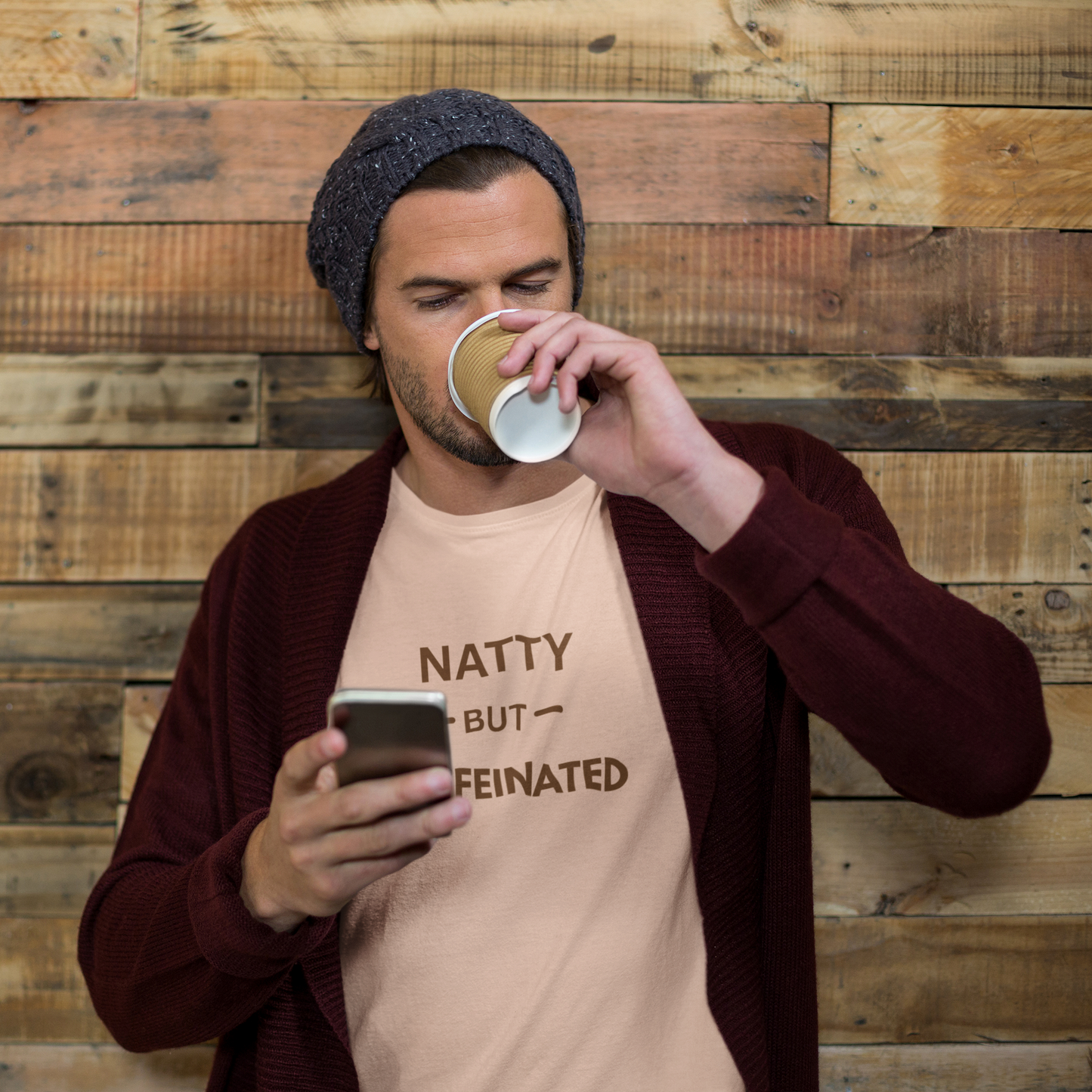 Natty But Caffeinated T-Shirt | Funny Coffee Lover's & Fitness Tee