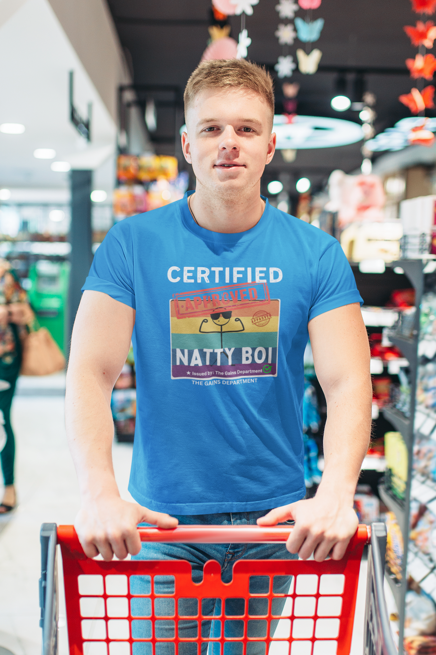 Distress Funny Certified Natty Boi Unisex Jersey Tee - Trendy & Fun T-Shirt for Gym Enthusiasts