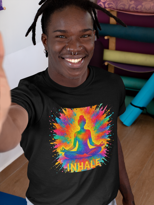 "Inhale" Meditation Tee | Yoga & Wellness Gift, Spiritual Apparel