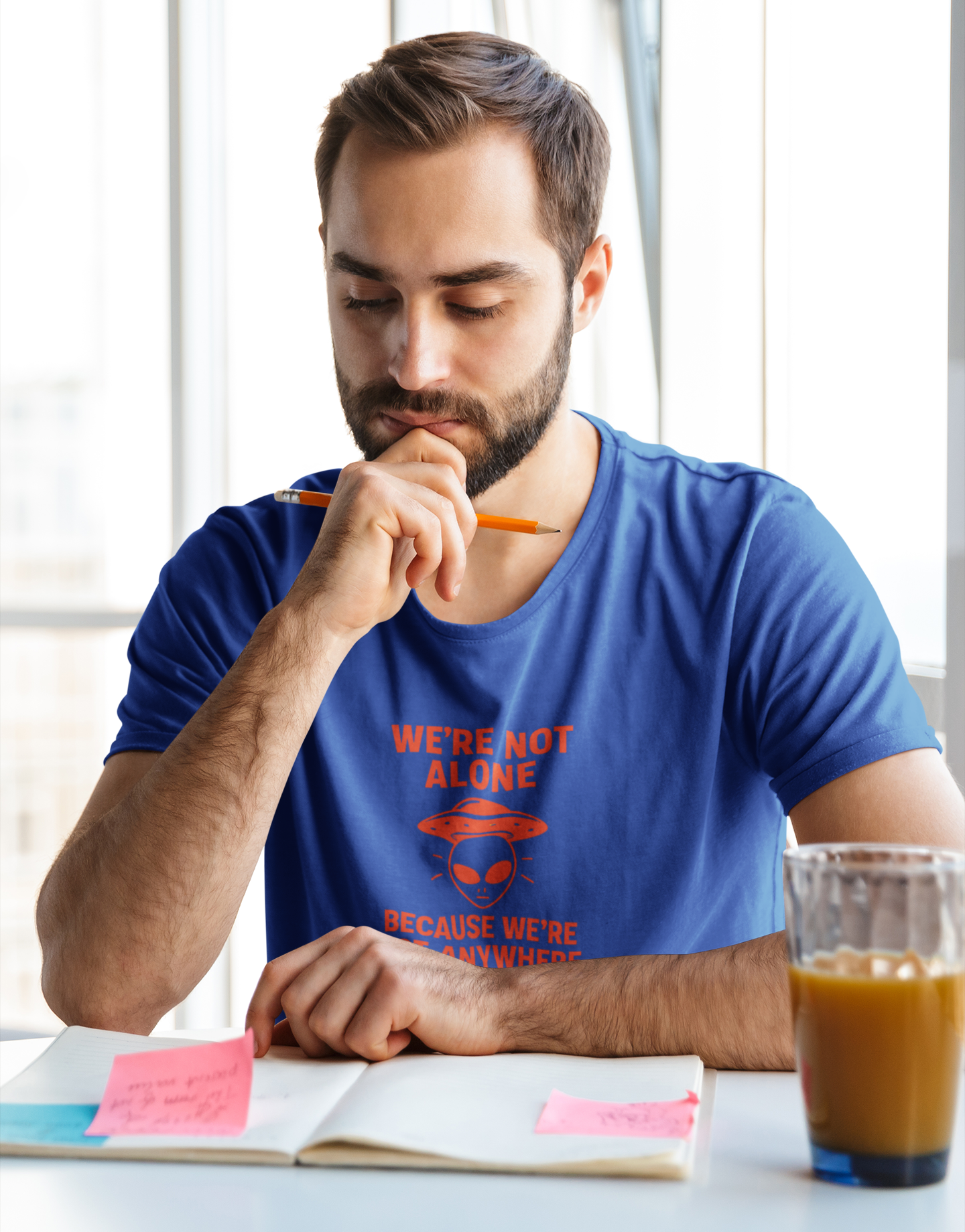 We're Not Alone T-Shirt | Funny Alien UFO Tee, Unisex Sci-Fi Lover Gift