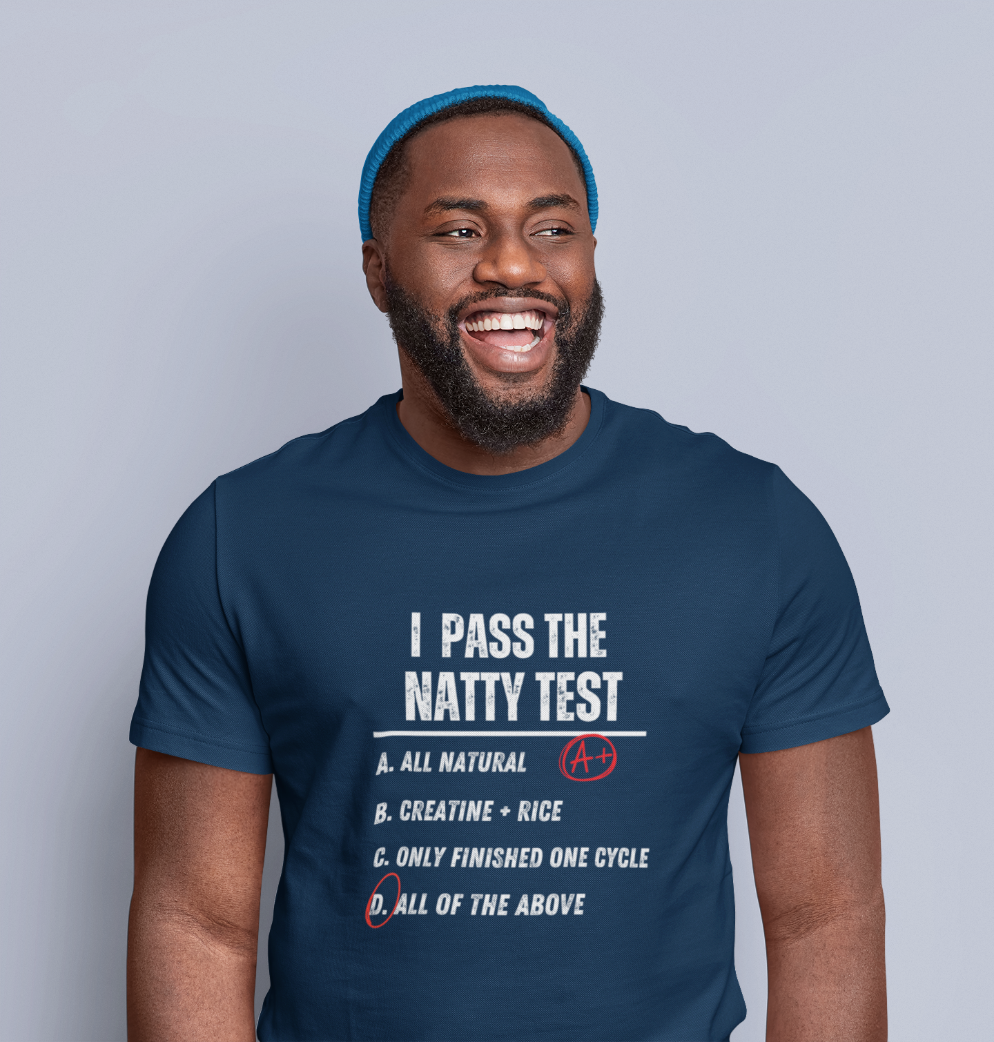 Distressed "I Pass the Natty Test" Funny Unisex T-Shirt | Fitness & Gym Gift