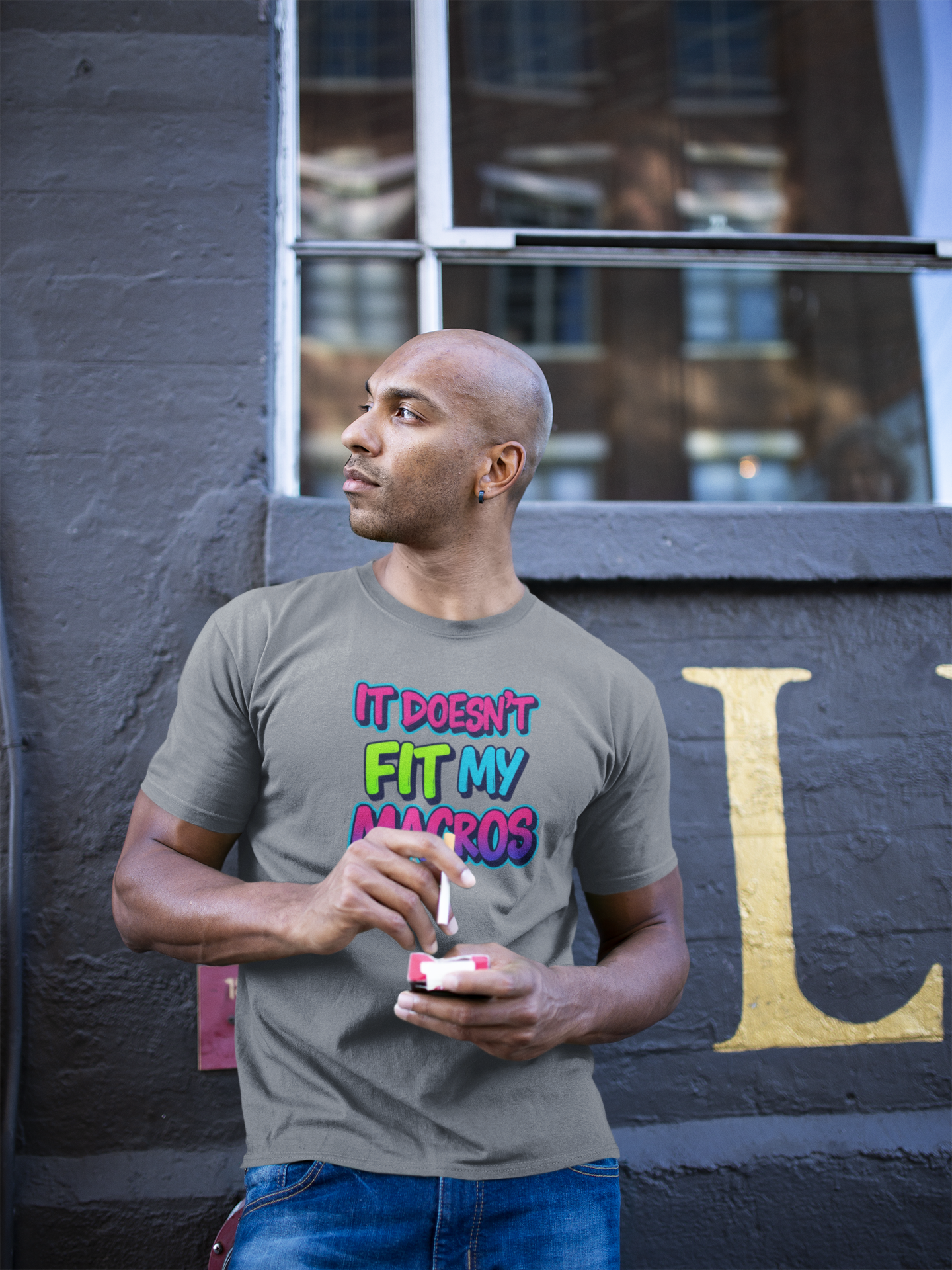 Funny 'It Doesn't Fit My Macros' Unisex Jersey Tee - Perfect for Fitness Enthusiasts