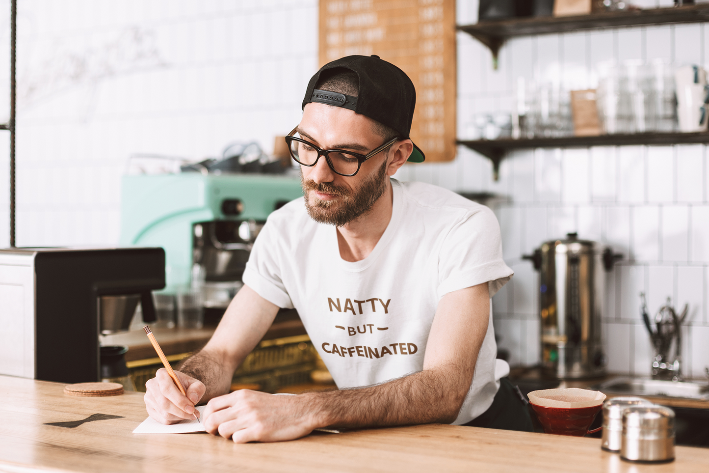 Natty But Caffeinated T-Shirt | Funny Coffee Lover's & Fitness Tee