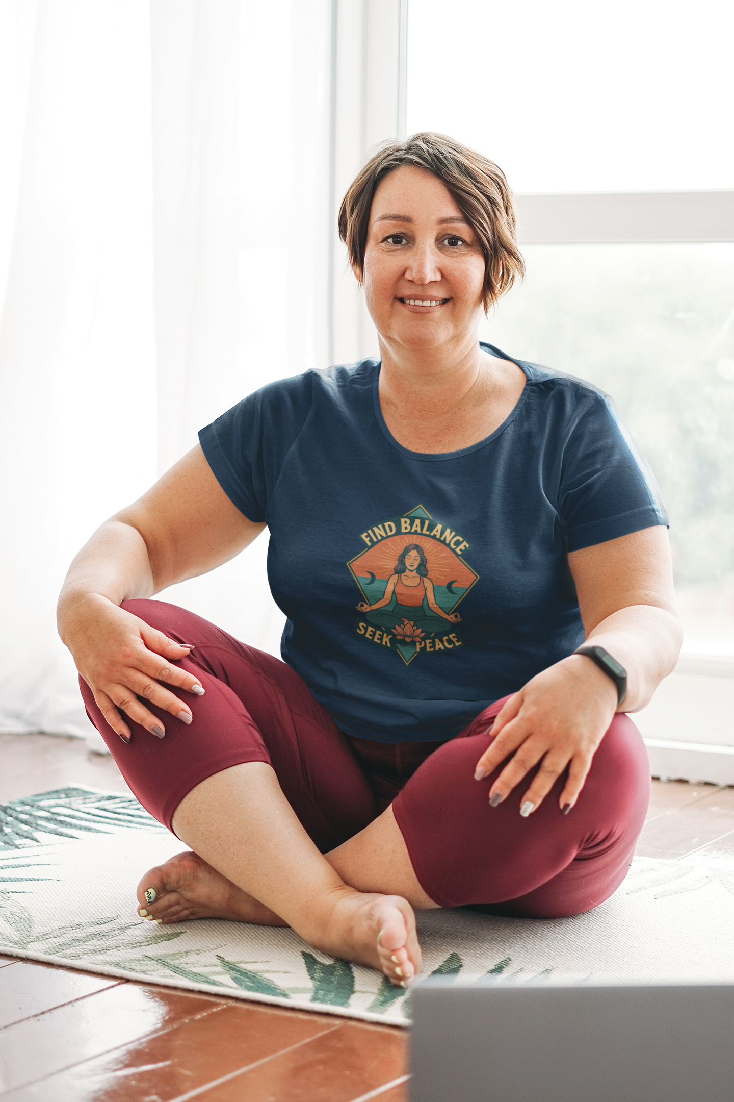 Find Balance, Seek Peace Meditation T-Shirt | Unisex Yoga & Mindfulness Tee