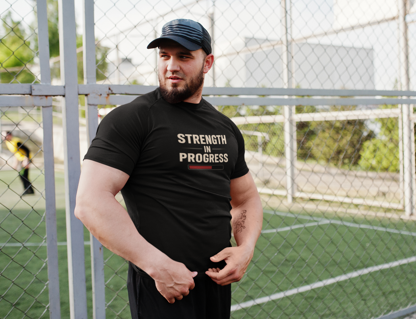 Motivational Unisex T-Shirt: "Strength in Progress" Fitness Shirt