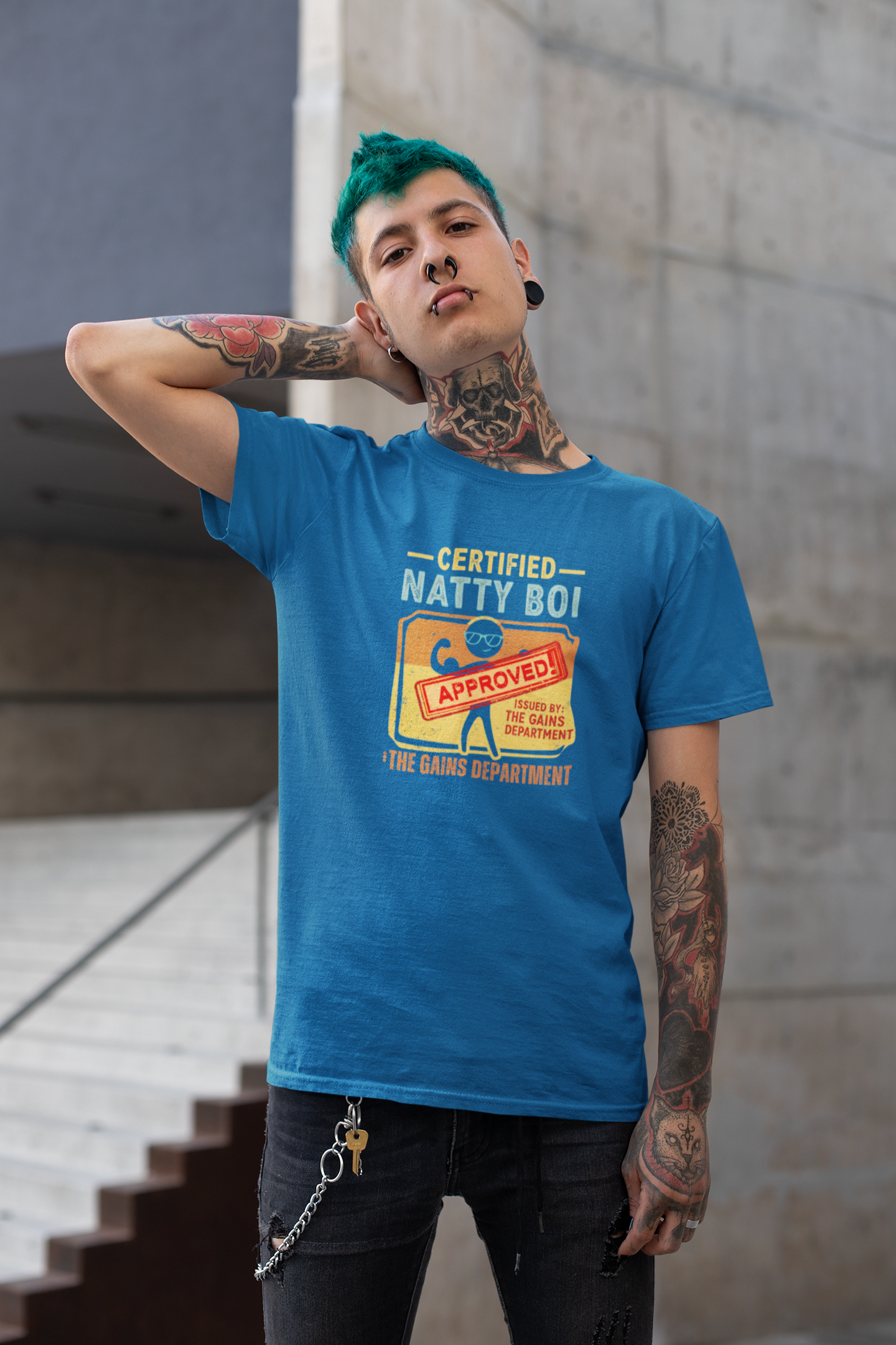 Certified Natty Boi Tee - Funny Fitness T-Shirt for Gym Lovers