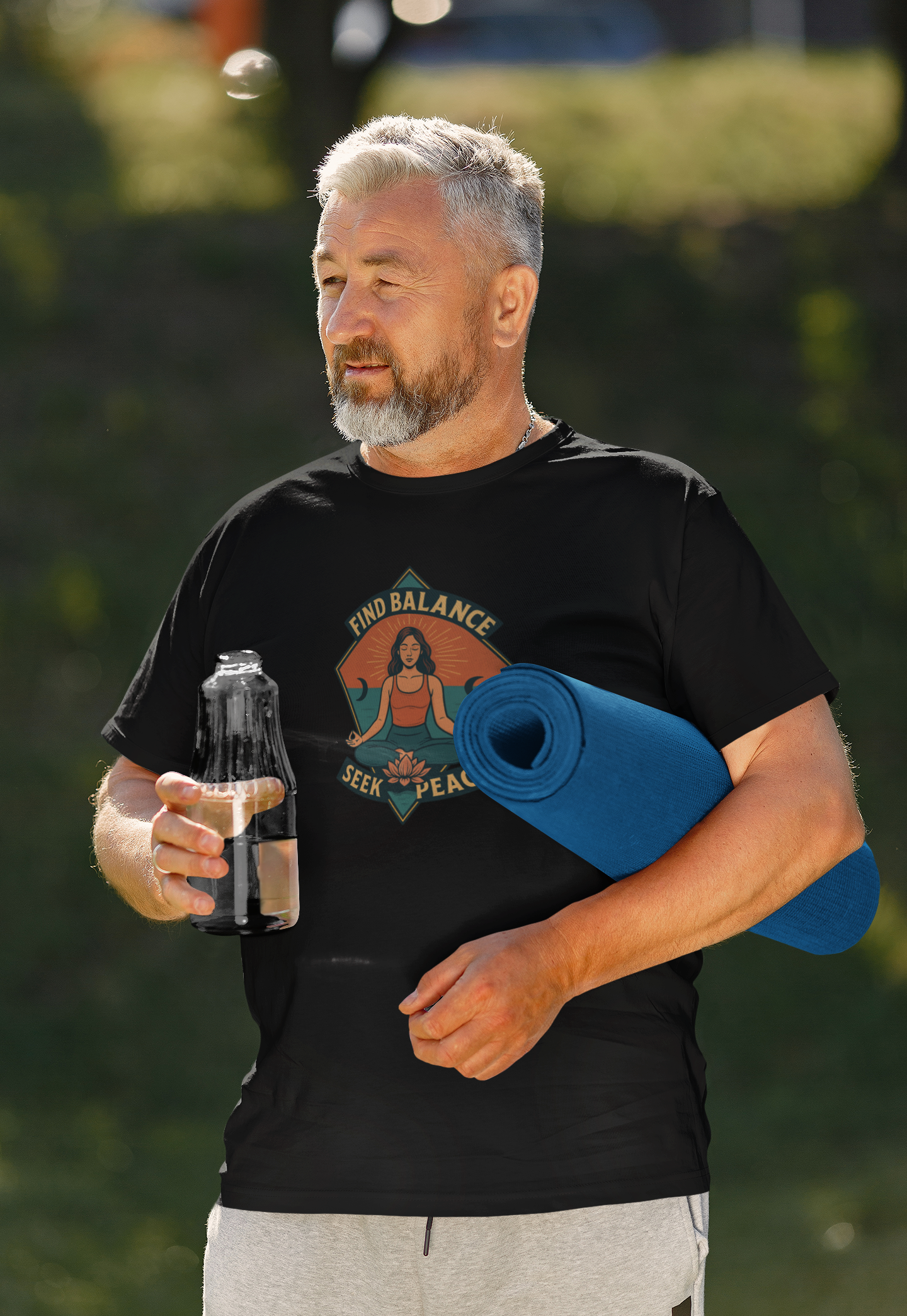 Find Balance, Seek Peace Meditation T-Shirt | Unisex Yoga & Mindfulness Tee