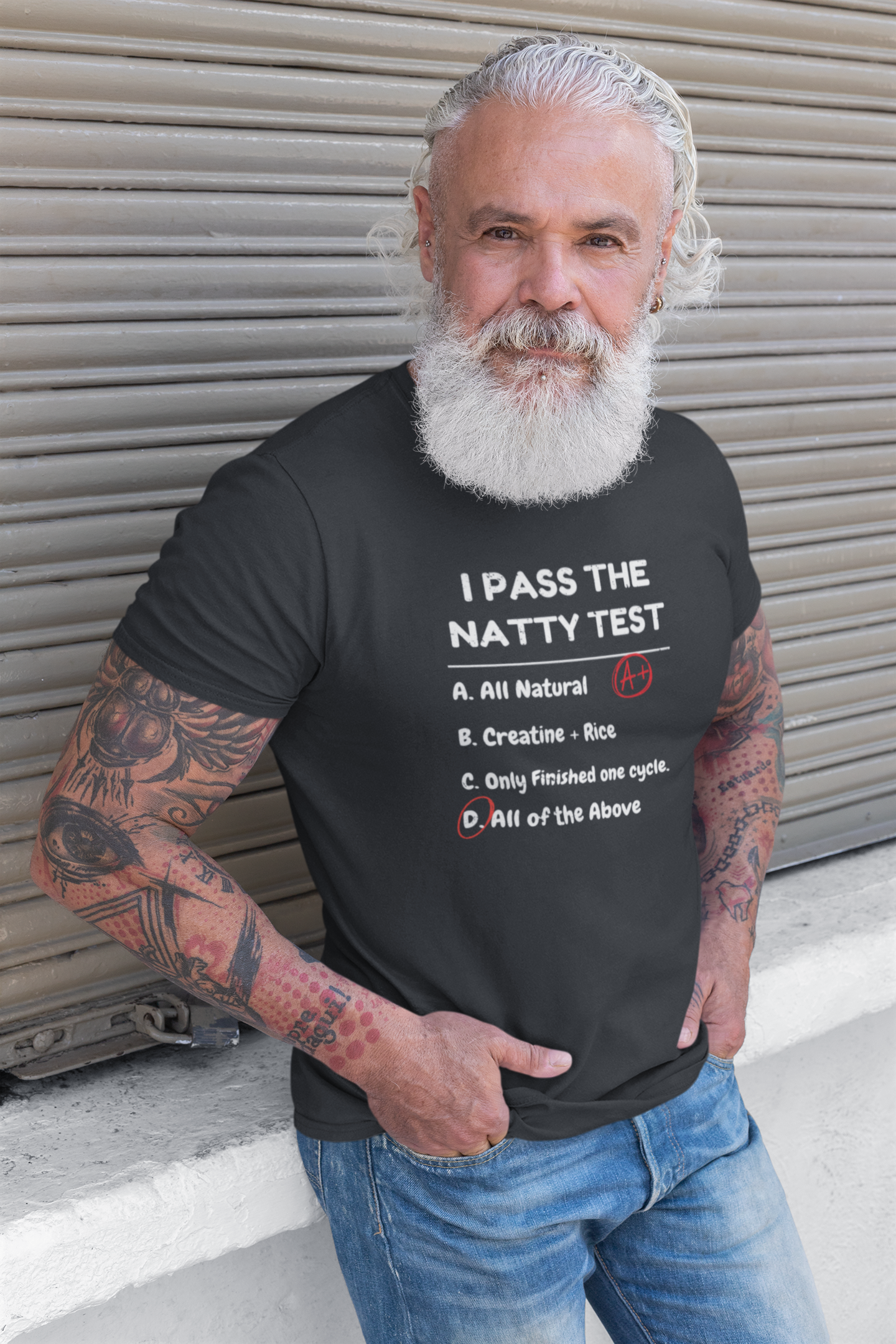Funny "Natty Test" T-Shirt | Unisex Gym Motivation & Humor Tee