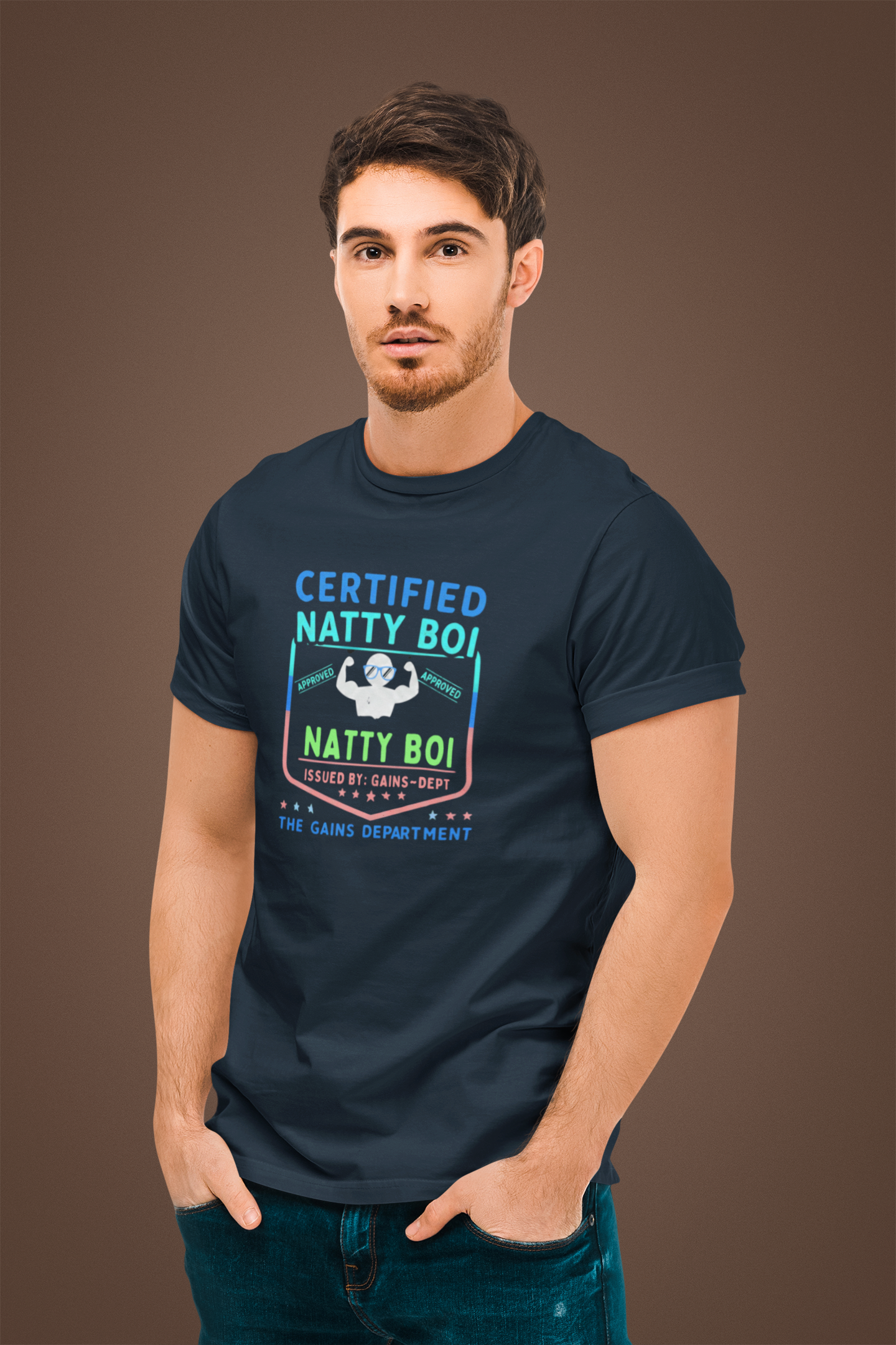 Certified Natty Boi Tee - Funny Gym Shirt for Fitness Lovers