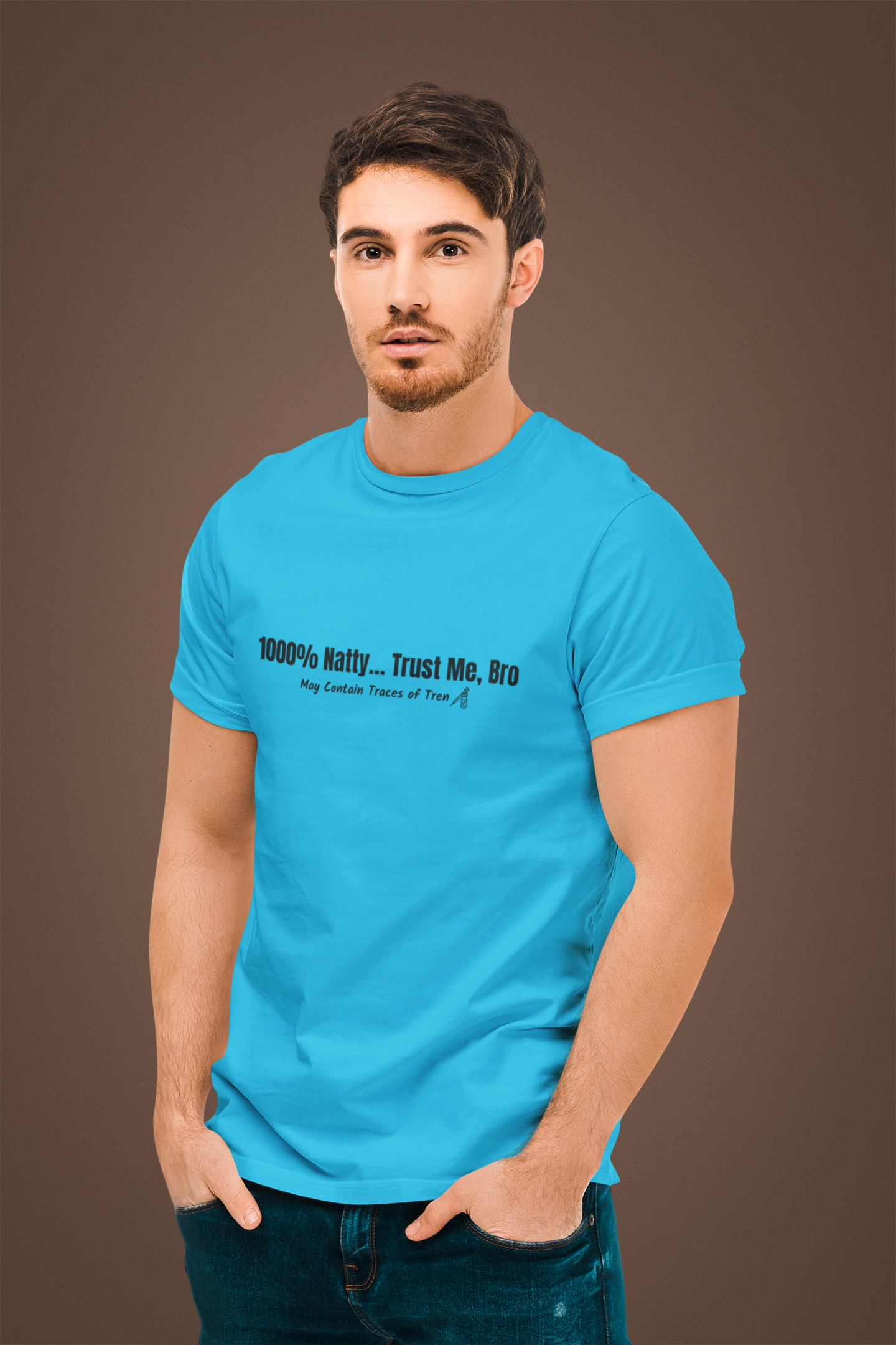 Funny Graphic Tee - 100% Natty Trust Me Bro