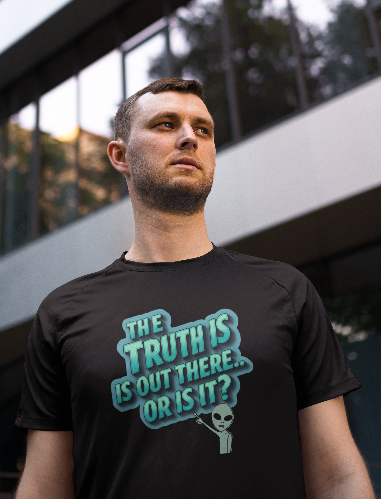 Funny Alien Tee - 'The Truth is Out There' Unisex Jersey Shirt