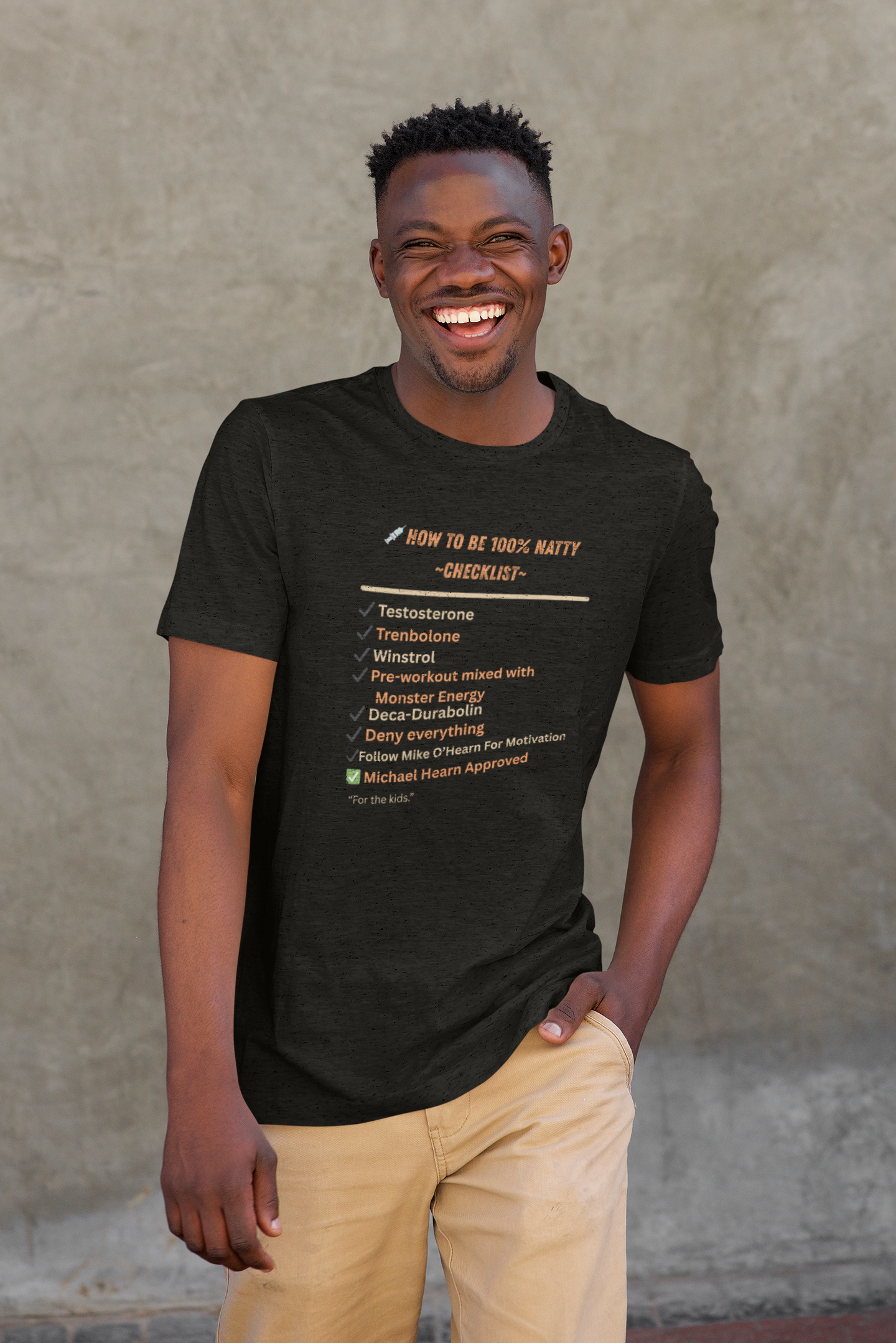 Natty Checklist Funny T-Shirt | Unisex Fitness & Gym Humor Tee