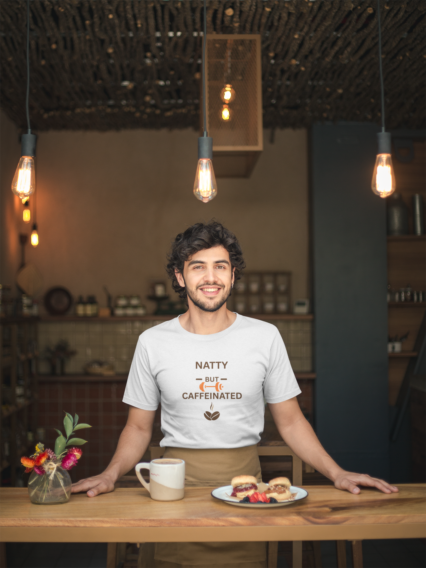 Natty But Caffeinated T-Shirt | Unisex Fitness & Coffee Lover's Tee