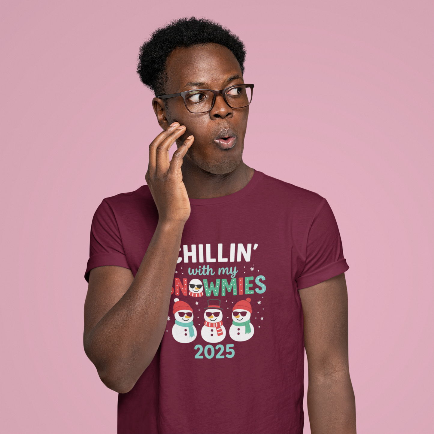 Chillin' With My Snowmies 2025 Christmas Tee