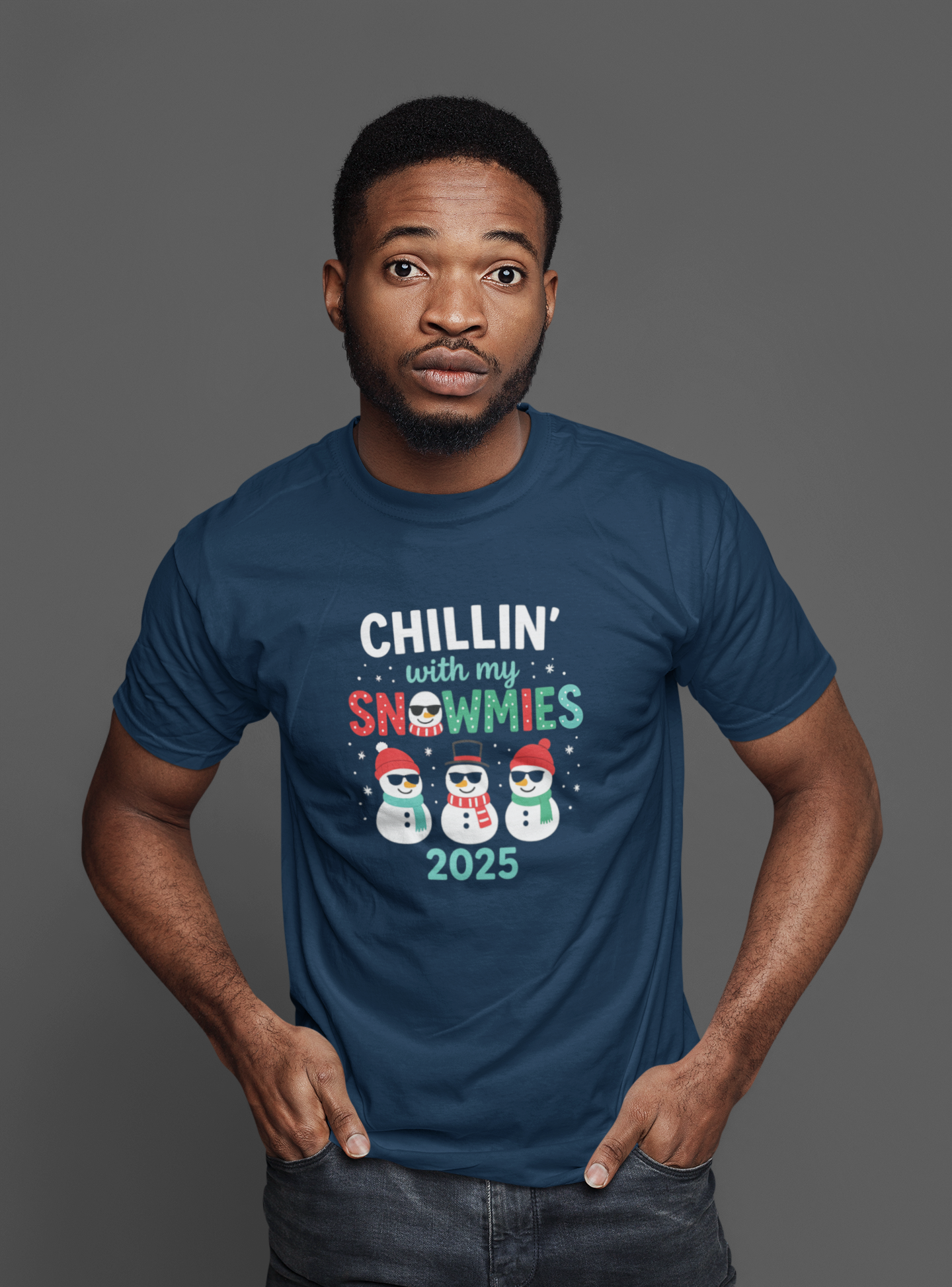 Chillin' With My Snowmies 2025 Christmas Tee