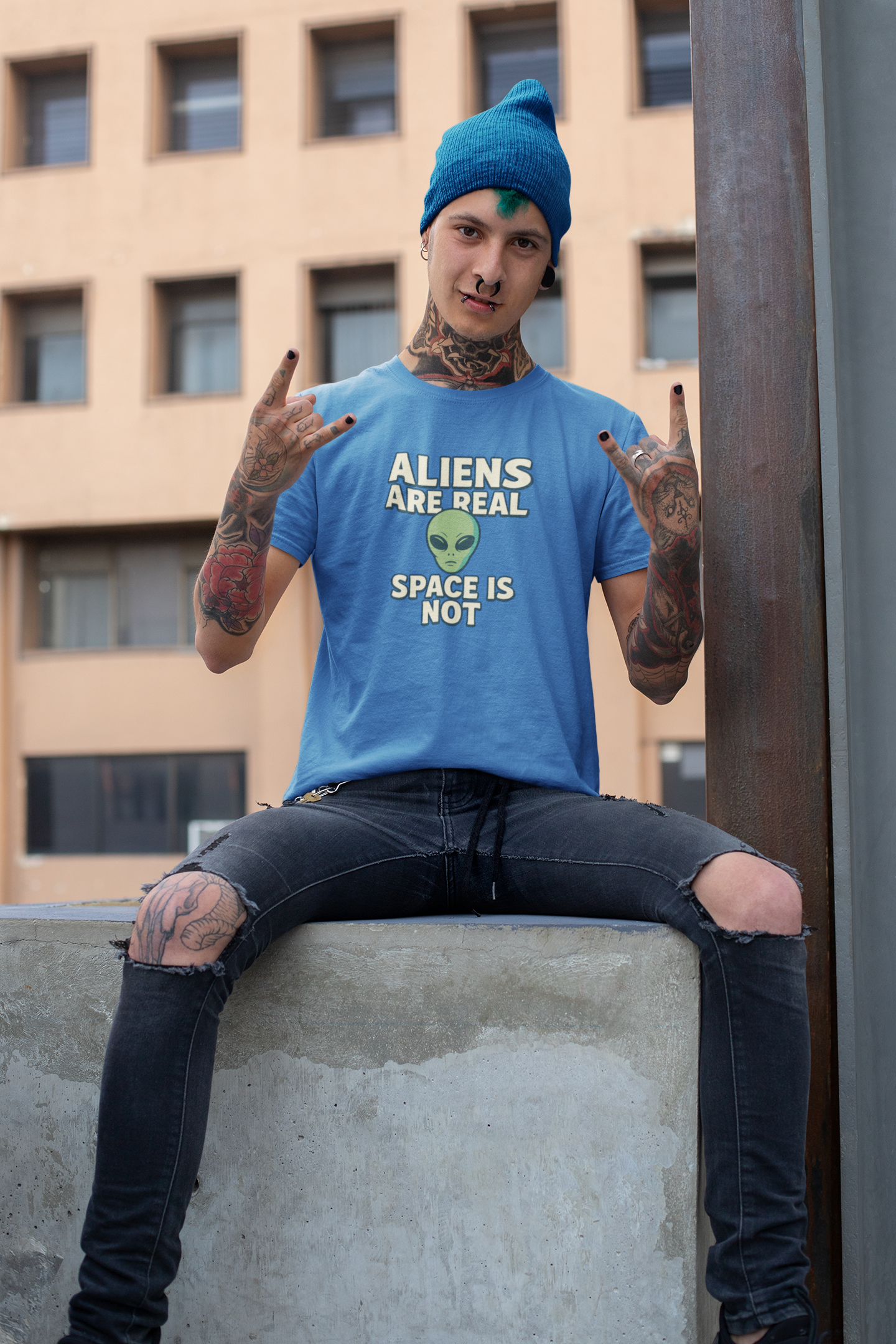 Funny Alien T-Shirt | "Aliens Are Real, Space Is Not" Graphic Tee