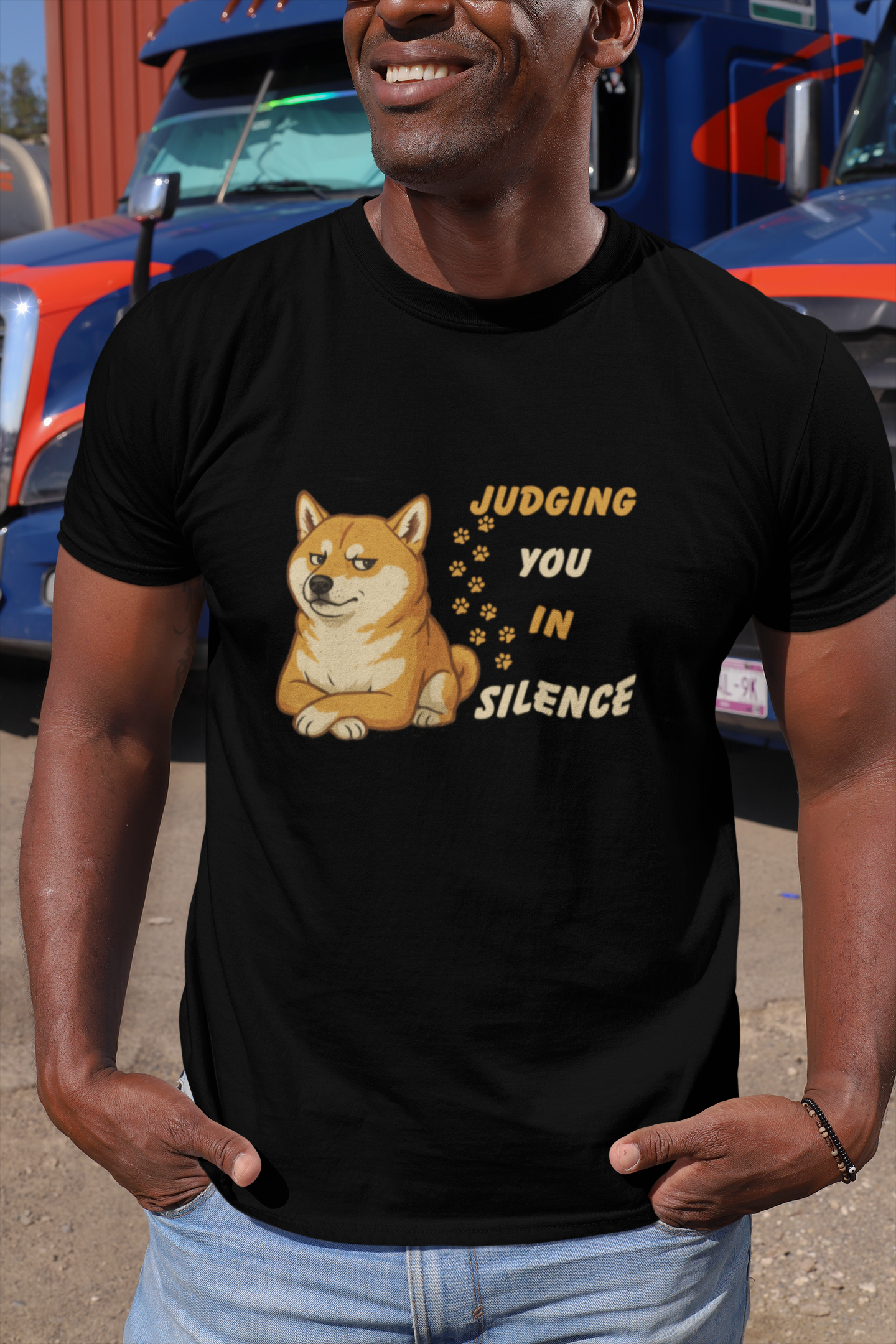 Funny Shiba Inu Judgment T-Shirt - Unisex Jersey Tee for Pet Lovers