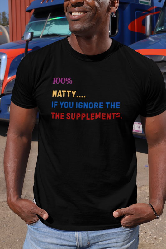 100% Natty Funny T-Shirt for Fitness Lovers