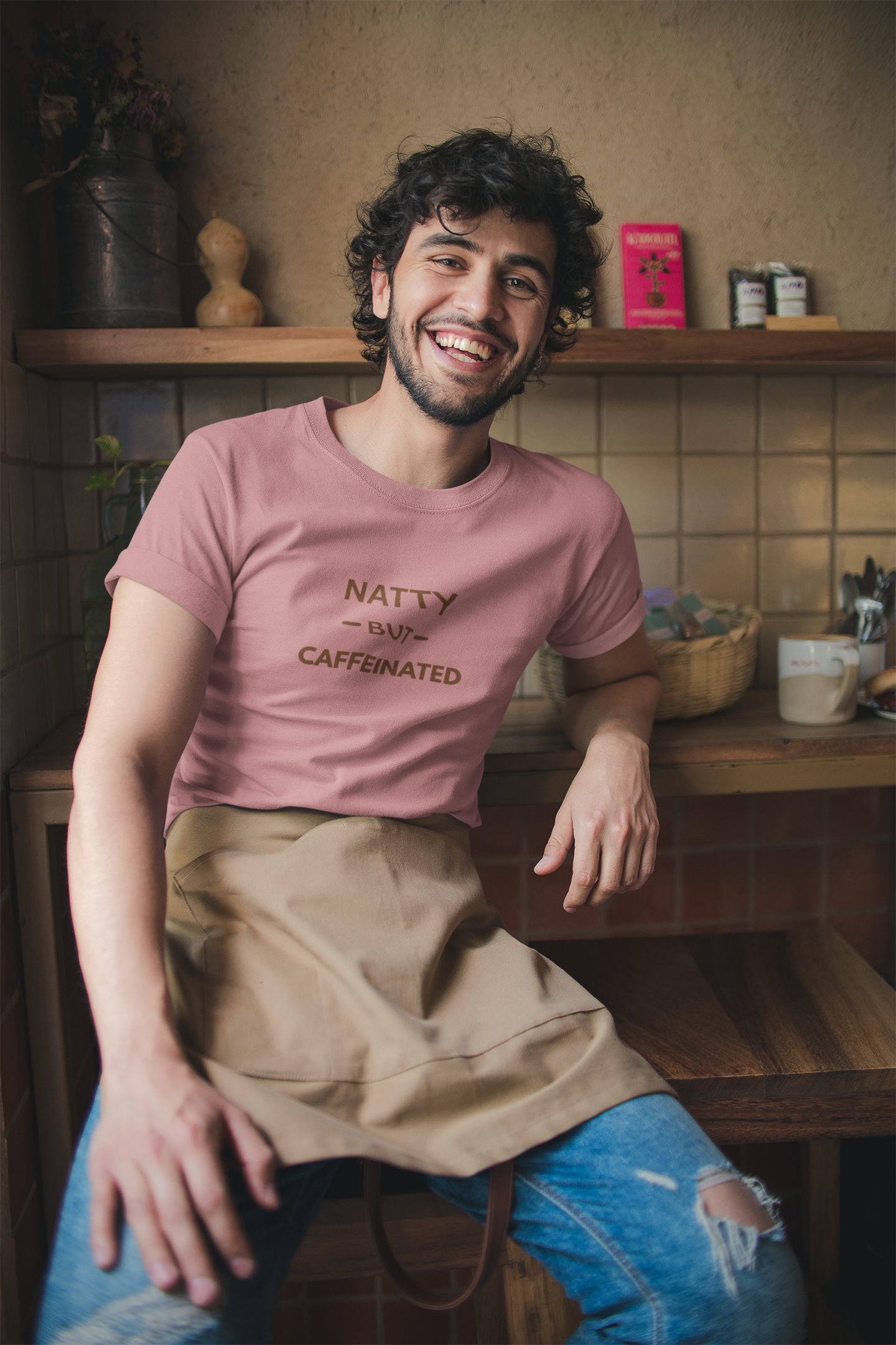 Natty But Caffeinated T-Shirt | Funny Coffee Lover's & Fitness Tee