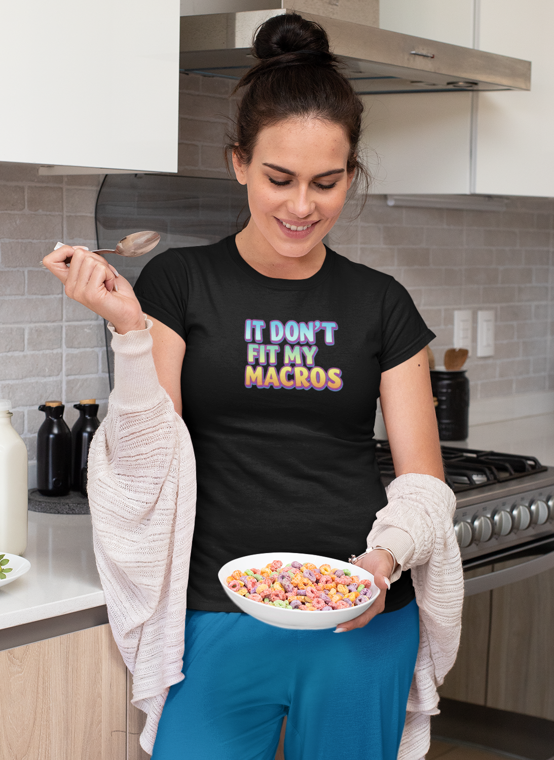 Funny Macro T-Shirt | Lightweight Unisex Tee for Fitness & Food Lovers