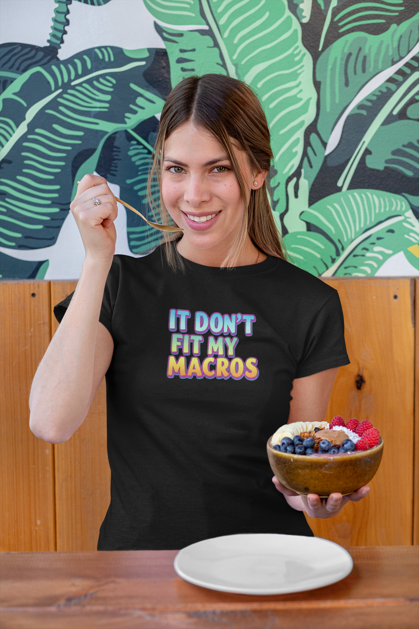 Funny Macro T-Shirt | Lightweight Unisex Tee for Fitness & Food Lovers
