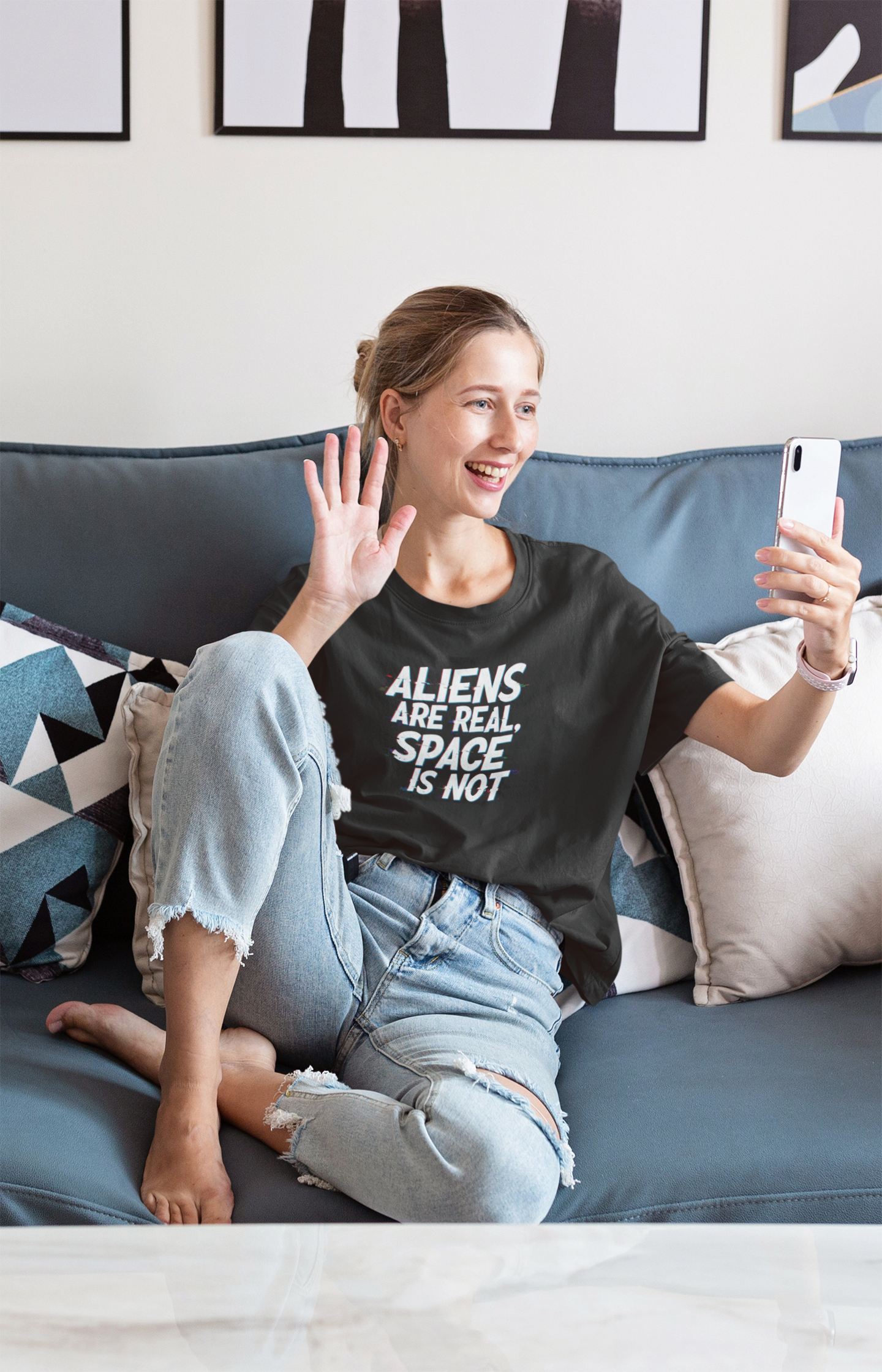 Funny Alien T-Shirt | "Aliens Are Real, Space Is Not" Unisex Tee