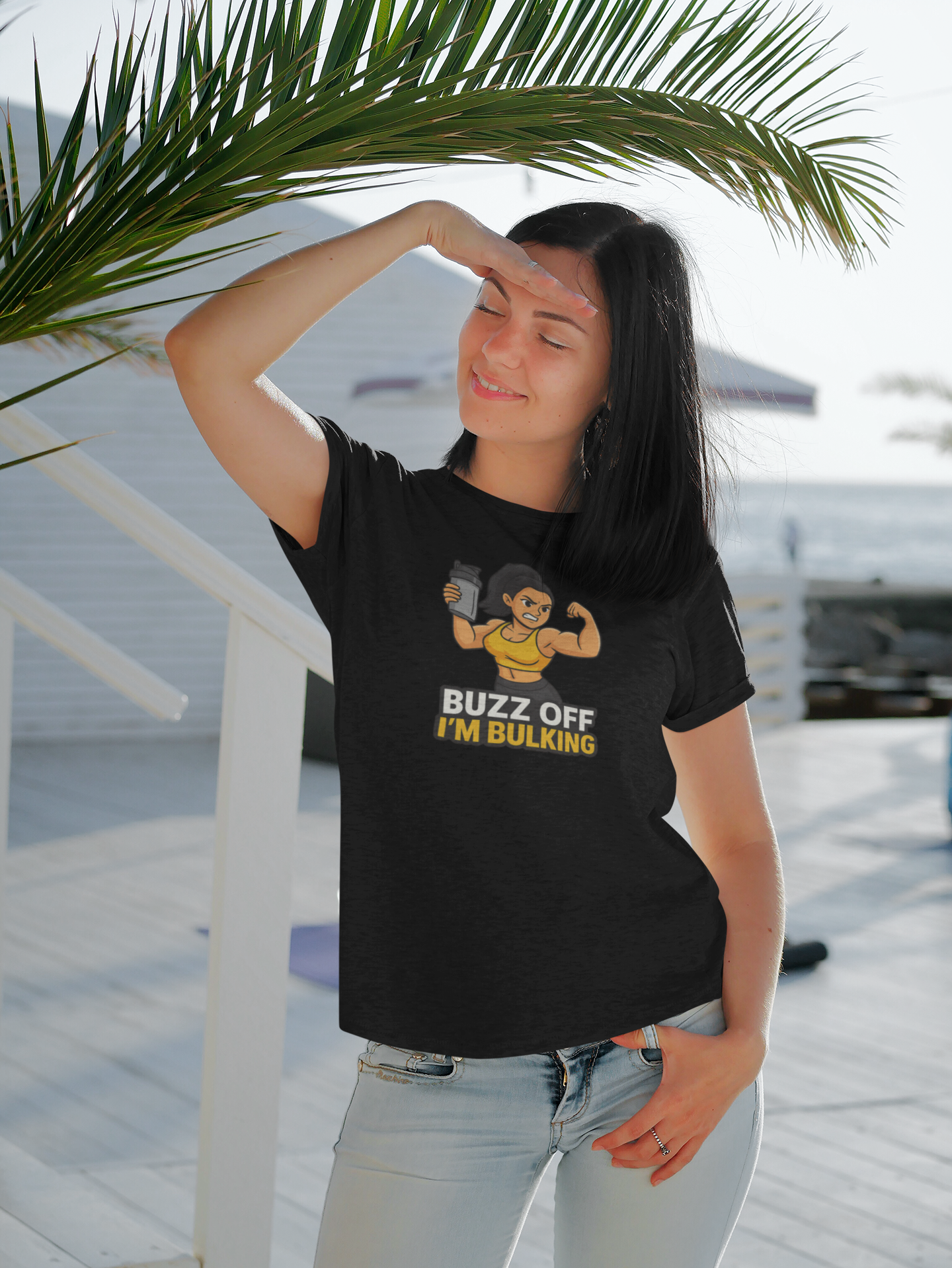 Buzz Off I'm Bulking Funny Gym Tee | Workout Shirt, Gift for Bodybuilders, Unisex Fitness Humor