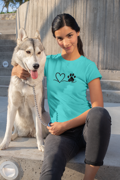 Pet Lover Heart T-Shirt | Unisex Dog Adoption Tee & Pet Owner Gift