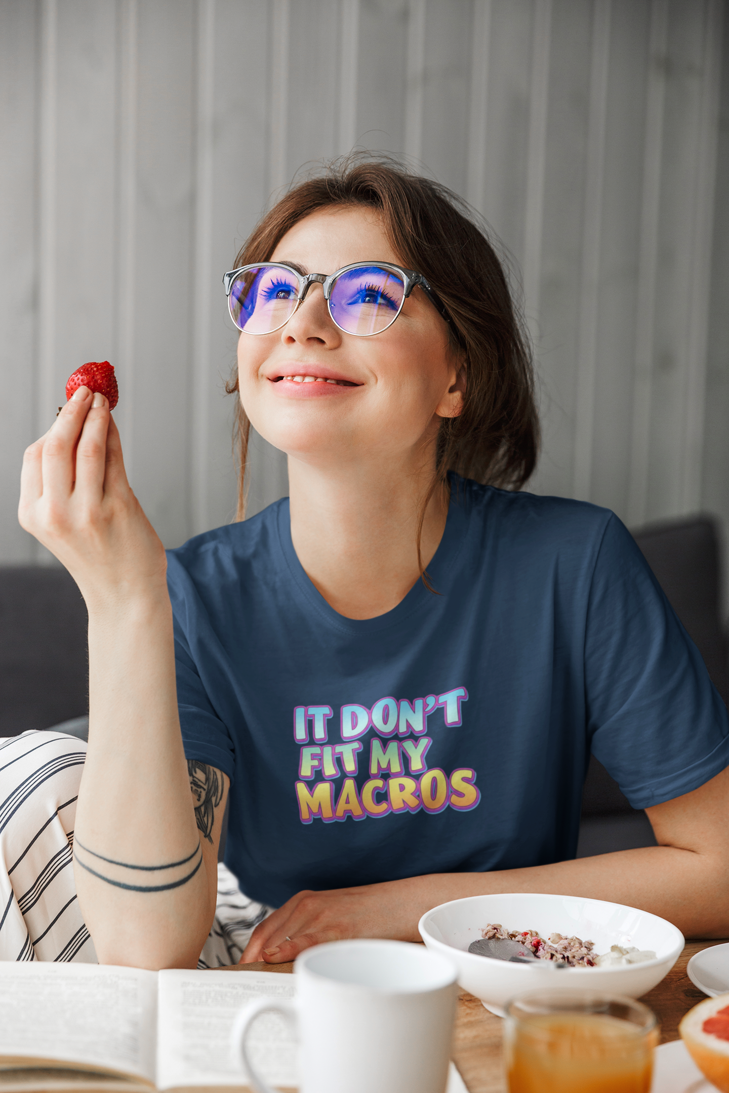 Funny Macro T-Shirt | Lightweight Unisex Tee for Fitness & Food Lovers