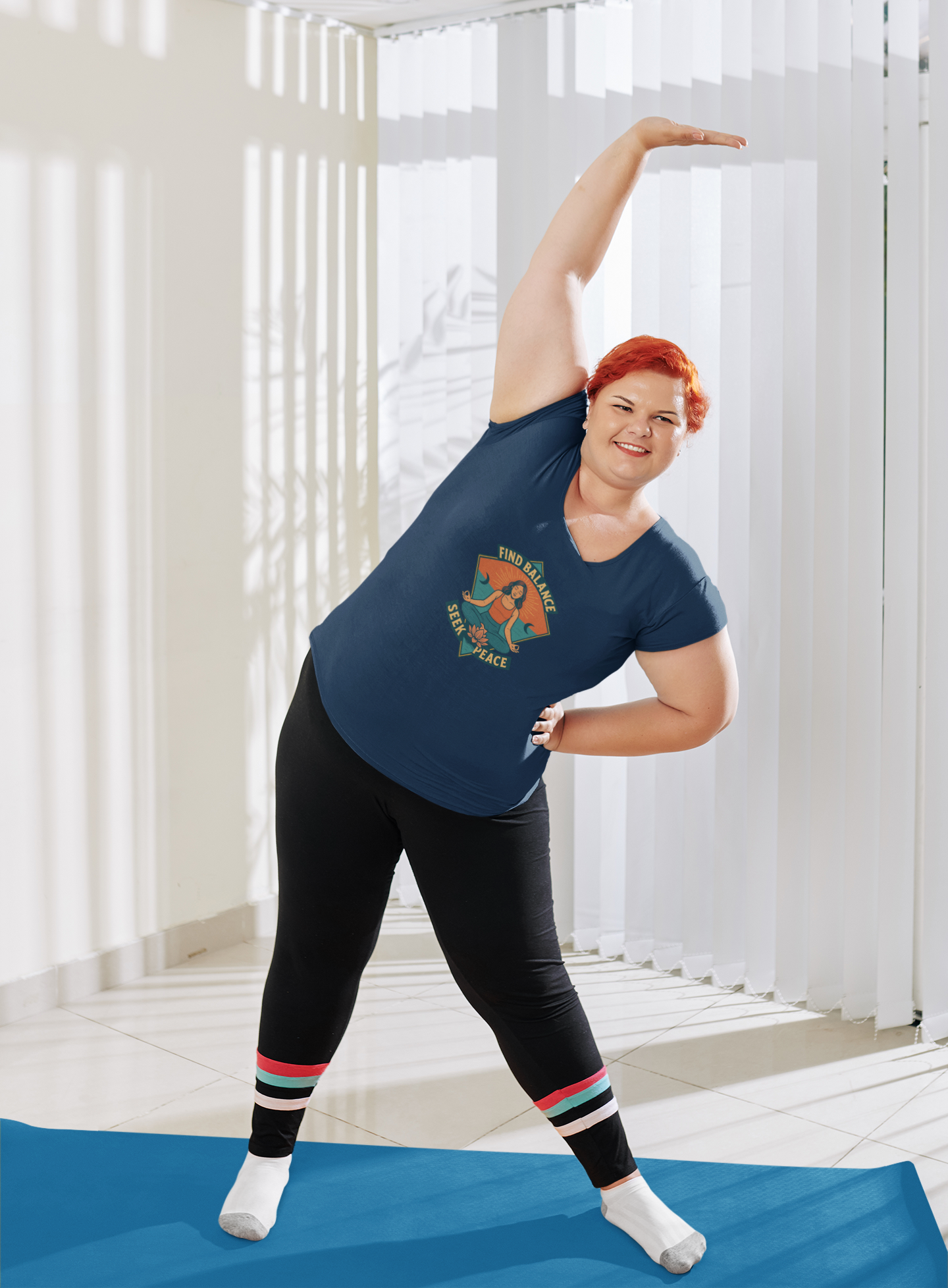 Find Balance, Seek Peace Meditation T-Shirt | Unisex Yoga & Mindfulness Tee