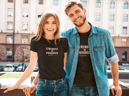 Motivational Unisex T-Shirt: "Strength in Progress" Fitness Shirt