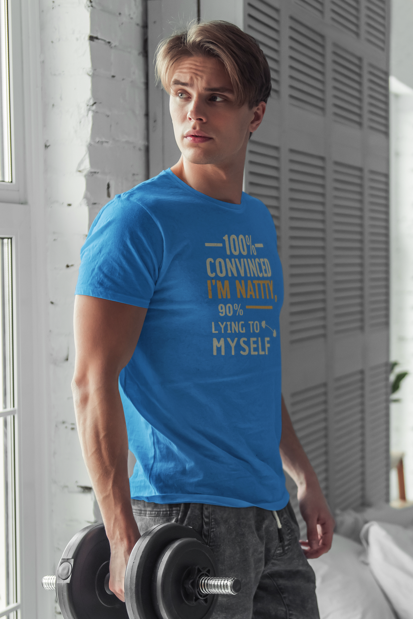 Funny Nattty Gym Tee - Unisex Jersey Short Sleeve Shirt for Fitness Lovers