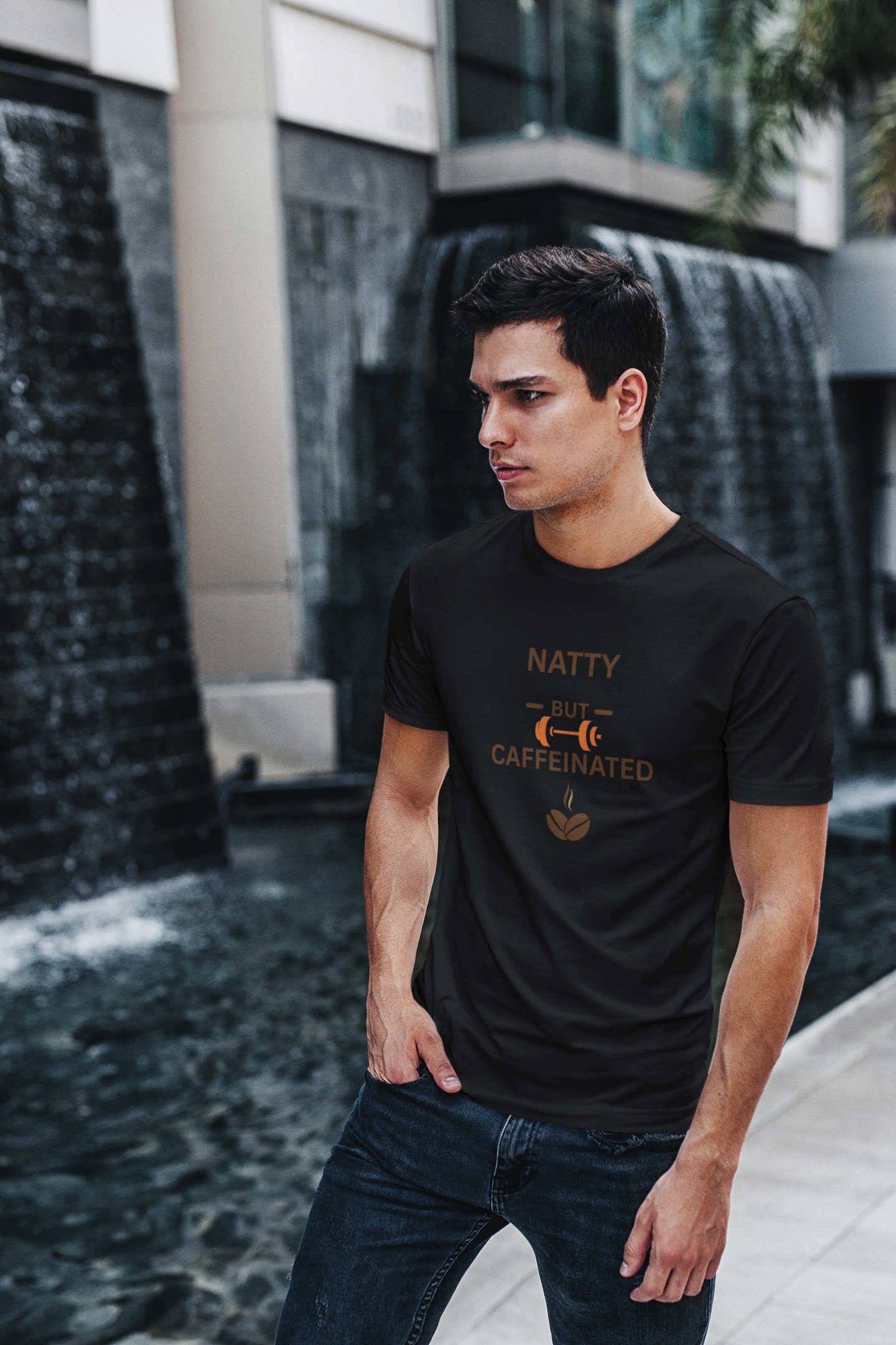 Natty But Caffeinated T-Shirt | Unisex Fitness & Coffee Lover's Tee