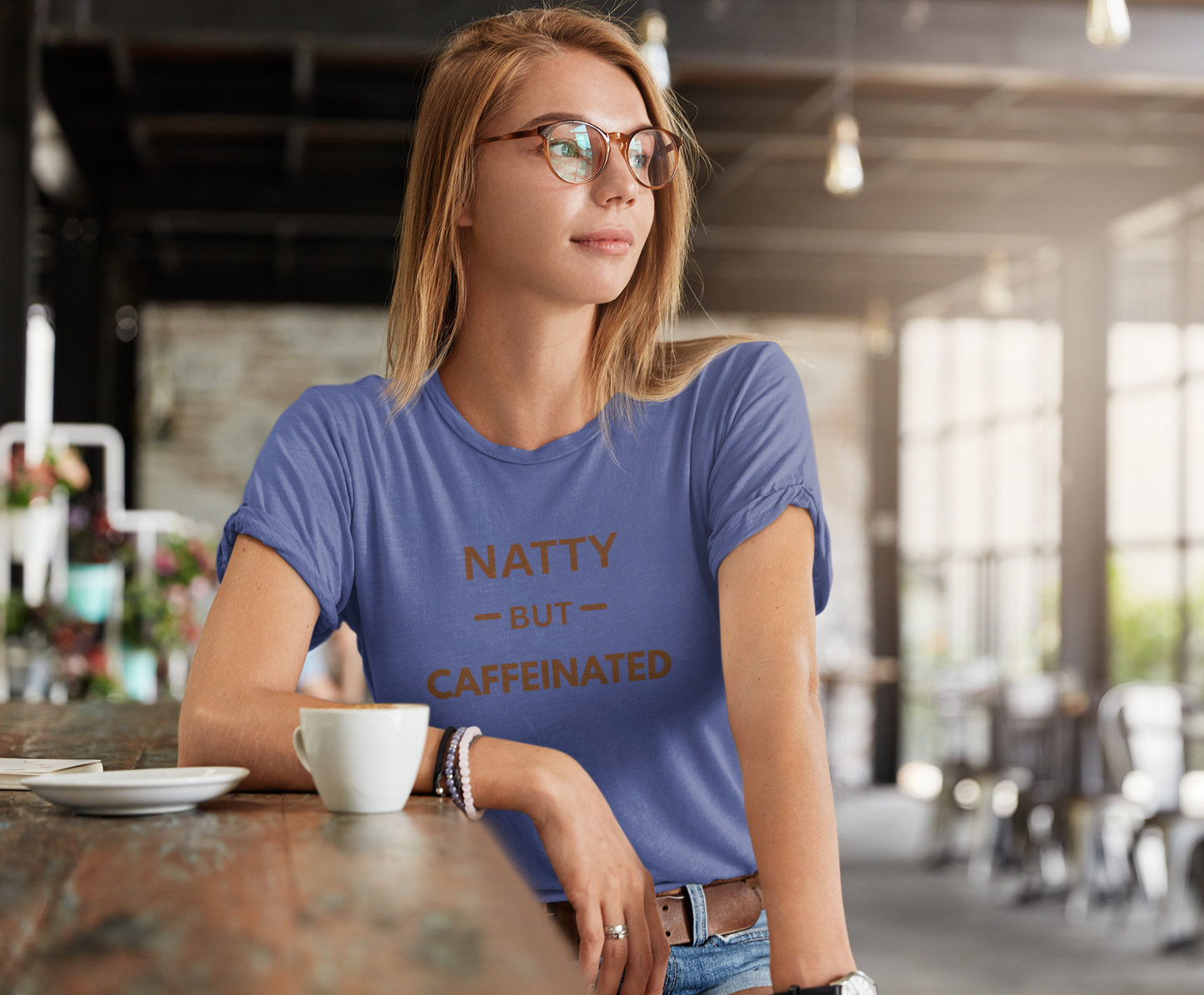 Natty But Caffeinated T-Shirt | Funny Coffee Lover's & Fitness Tee
