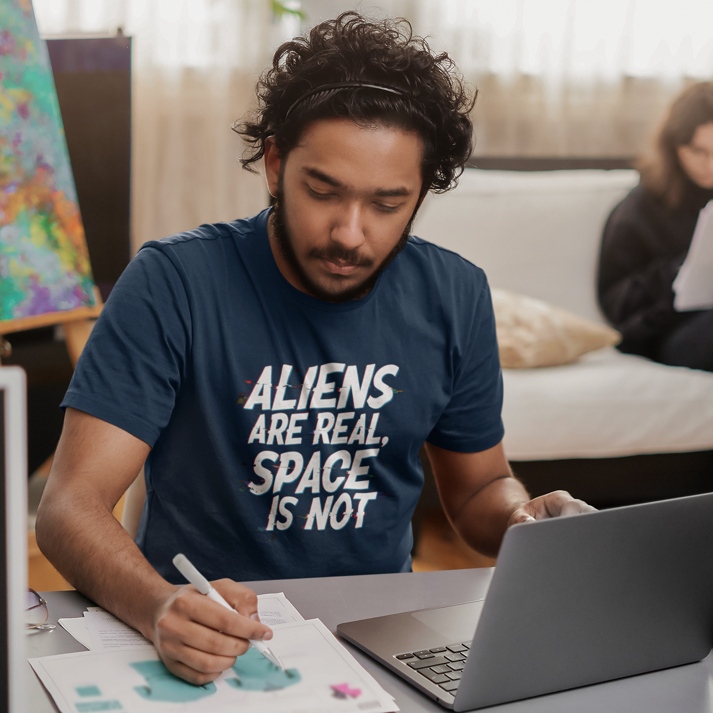 Funny Alien T-Shirt | "Aliens Are Real, Space Is Not" Unisex Tee