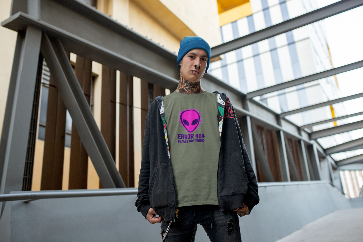 Alien Error 404 T-Shirt | Funny UFO Shirt | Retro Geek Tee | Unisex Sci-Fi Gift | Humorous Casual Apparel