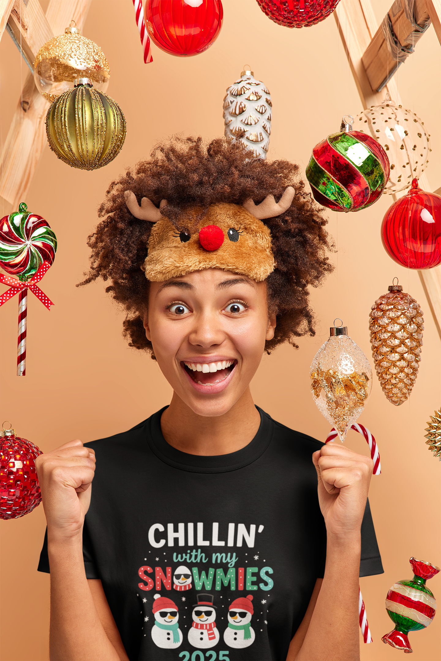 Chillin' With My Snowmies 2025 Christmas Tee