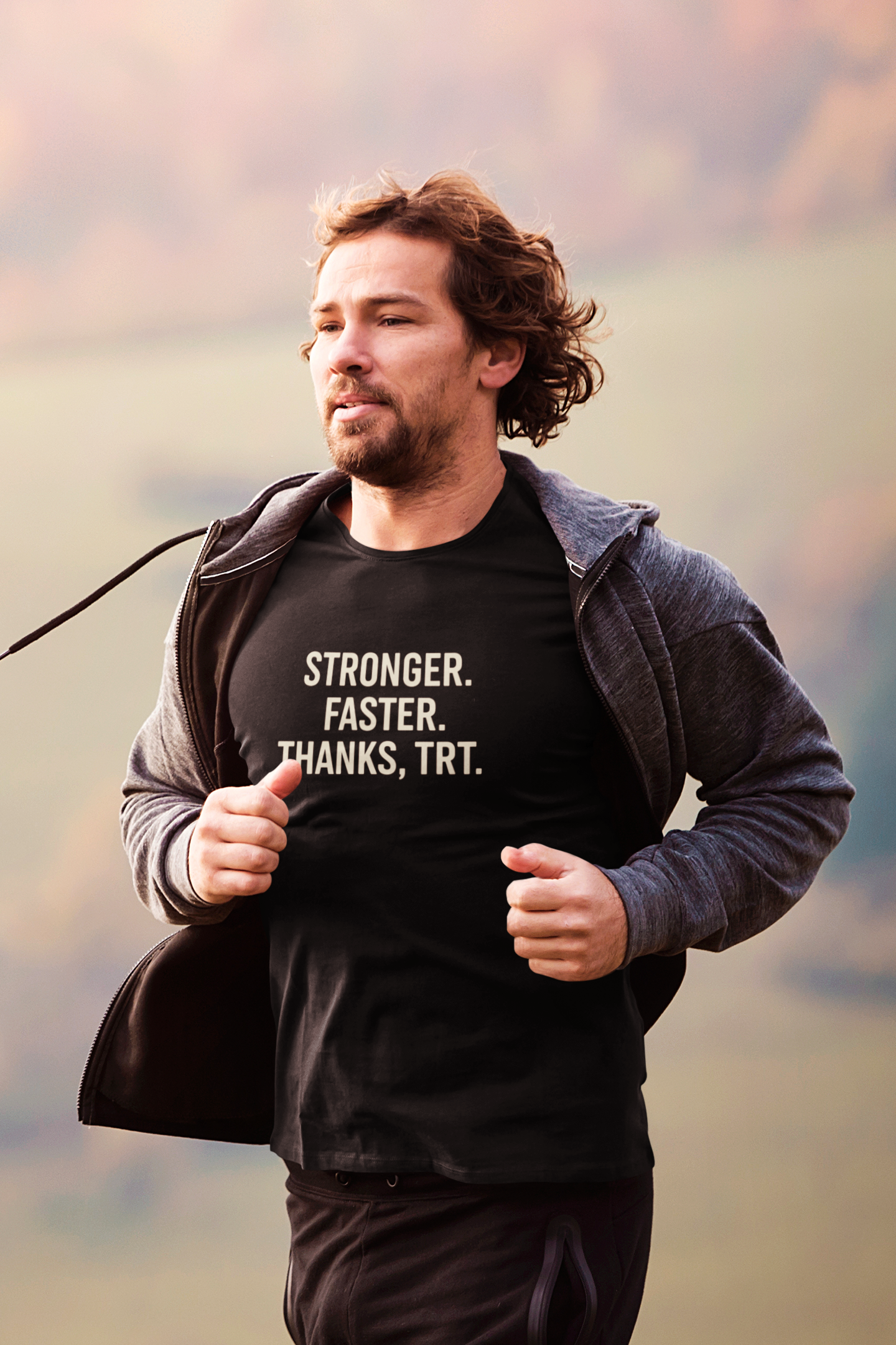 Stronger Faster Thanks TRT Shirt | Motivational Workout Tee | Testosterone Therapy Fitness Apparel | Gift for Him | Gym Performance Gear