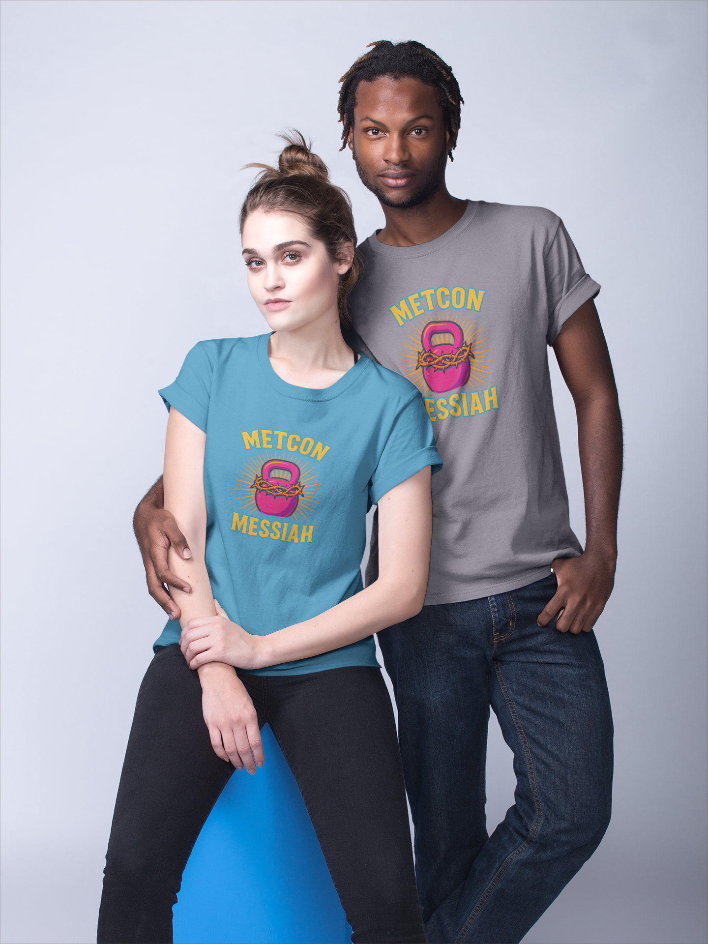 CrossFit Metcon Messiah T-Shirt | Funny Workout Tee, Unisex Fitness Gift for Lifters