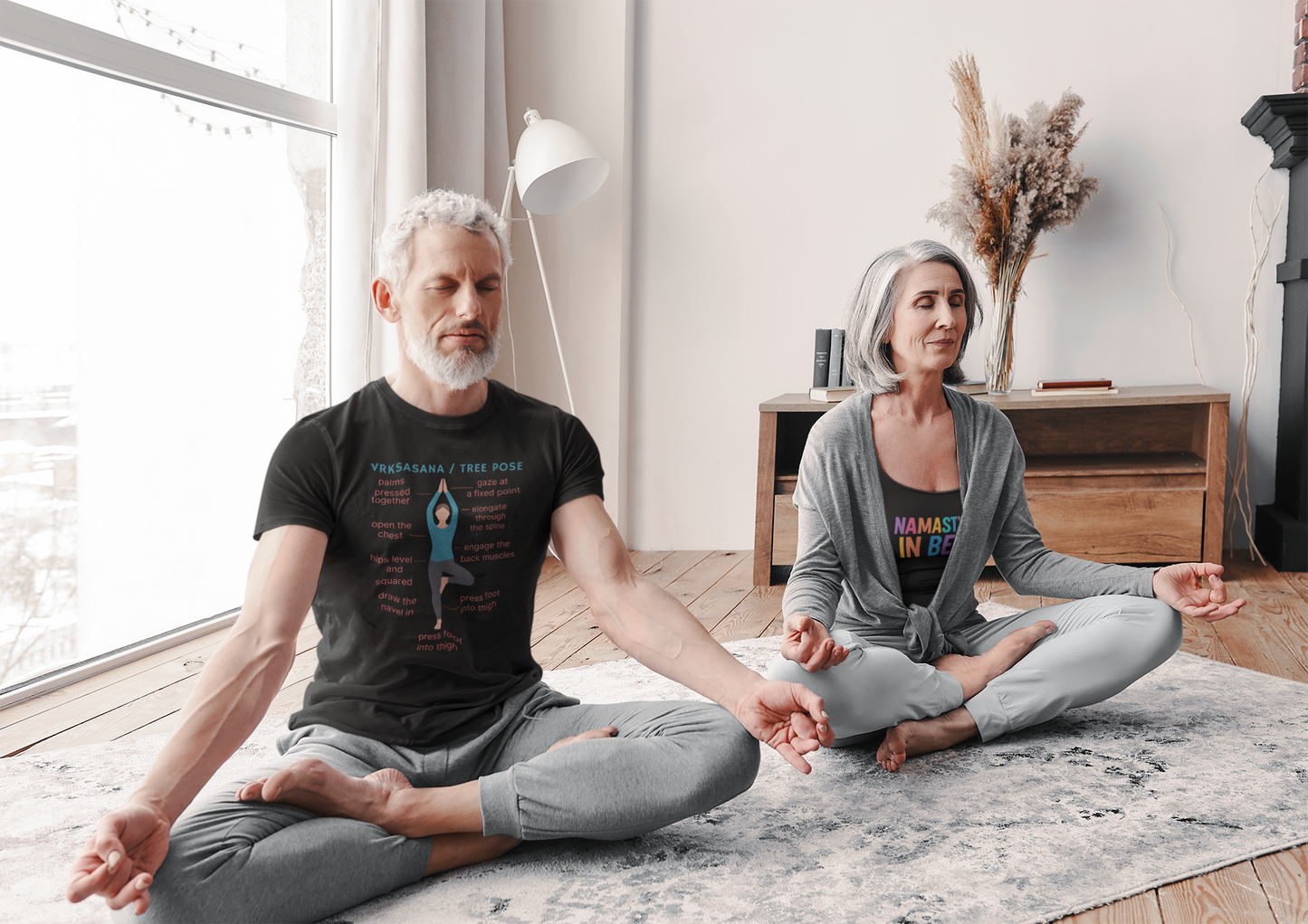 Tree Pose Yoga Shirt | Vrkshasana Meditation Tee | Ultra-Soft Unisex Eco Cotton Top